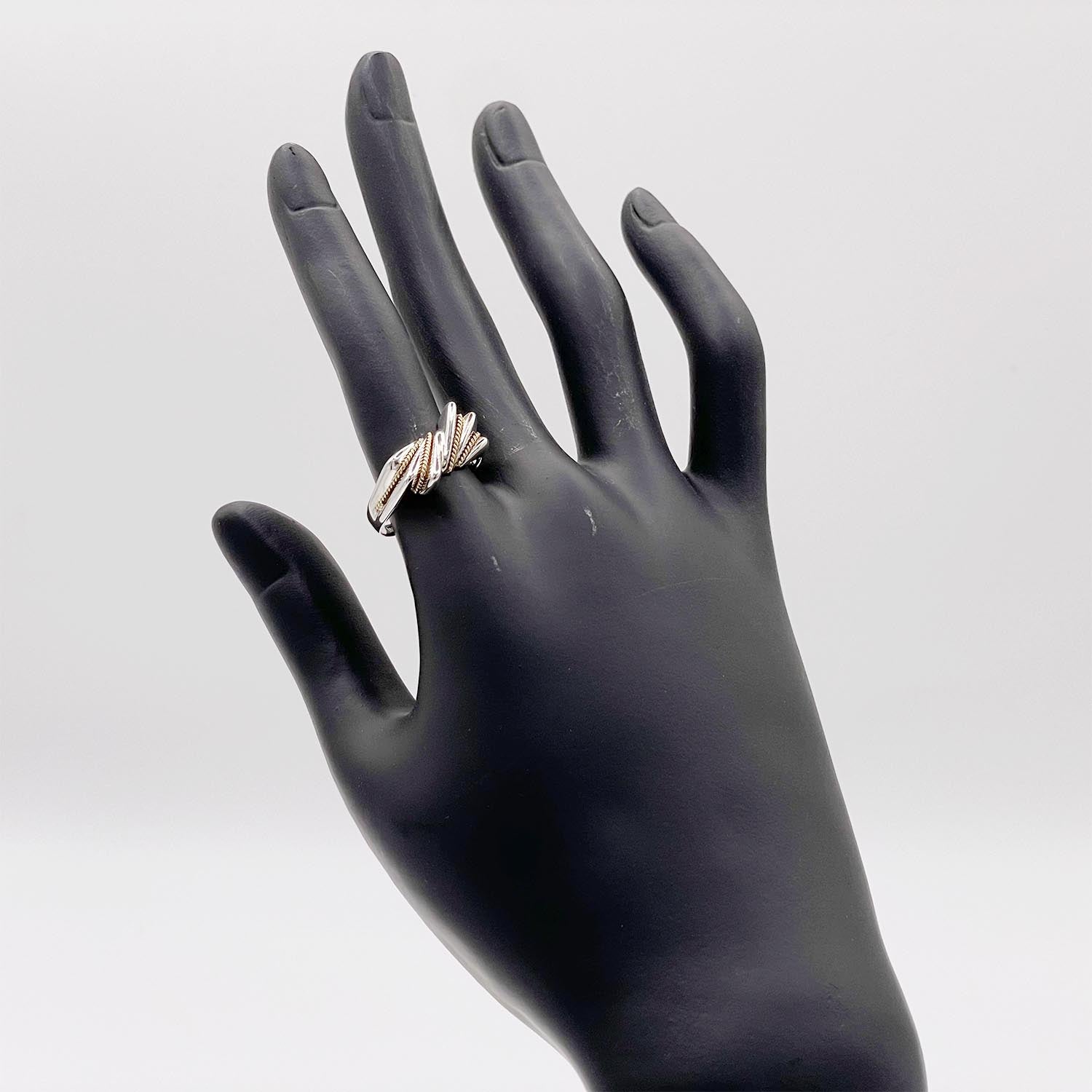 新品仕上済 Tiffany&Co. ティファニー 15号 ヴィンテージ ステップ リング 925 750