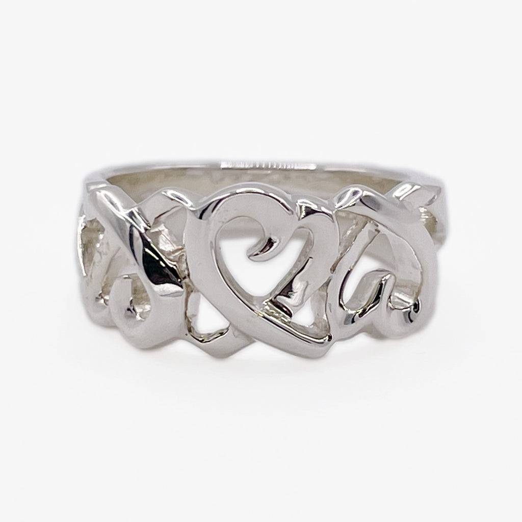 Tiffany&Co. ティファニー 10号 ラビングハート トリプル リング SV925