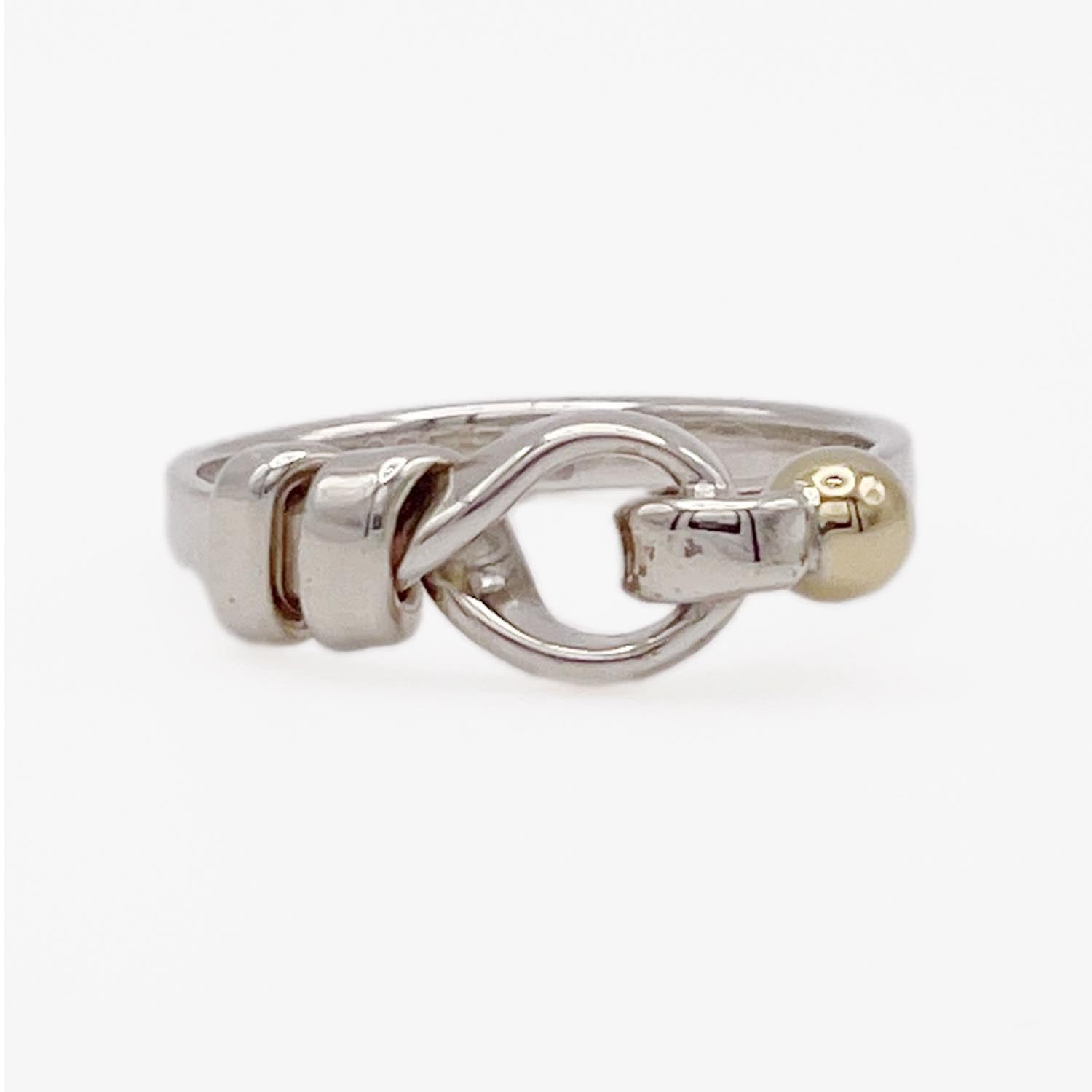 新品仕上済 Tiffany&Co. ティファニー 12号 フック＆アイ リング 925 750