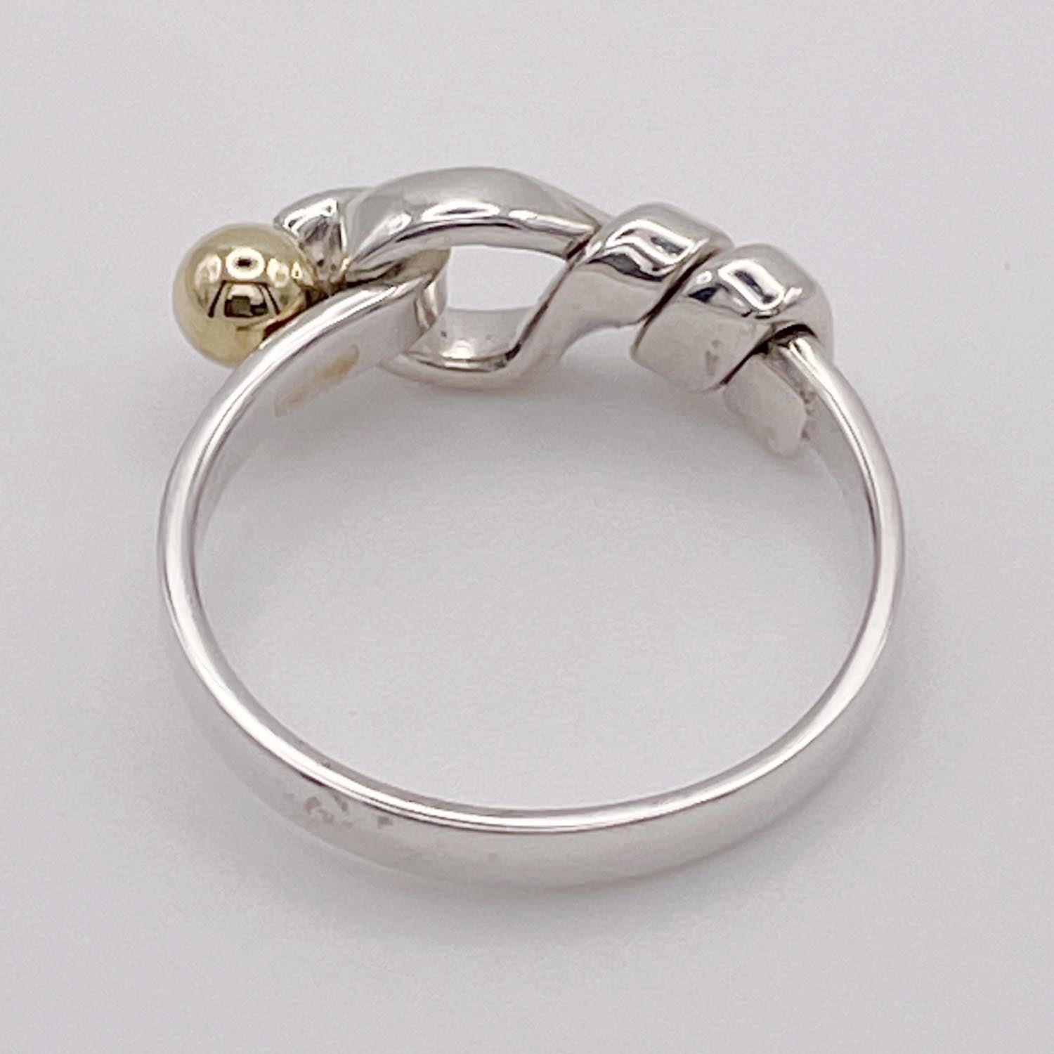 新品仕上済 Tiffany&Co. ティファニー 12号 フック＆アイ リング 925 750