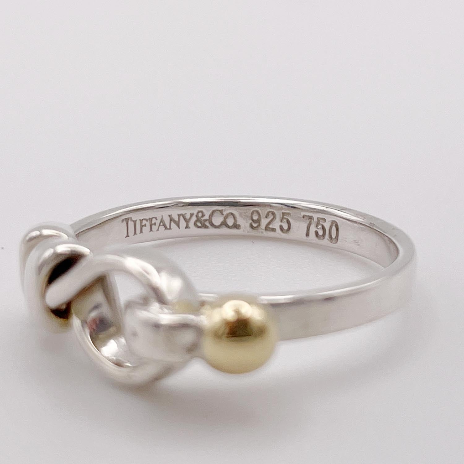 新品仕上済 Tiffany&Co. ティファニー 12号 フック＆アイ リング 925 750