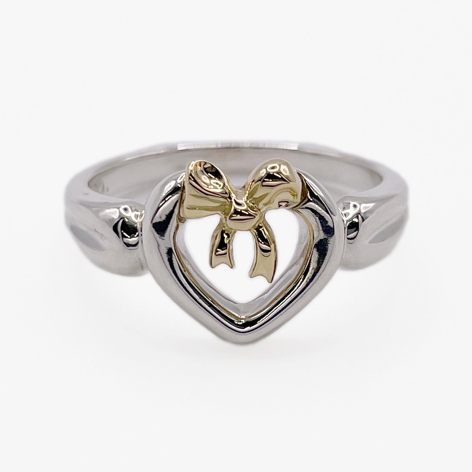 Tiffany&Co. ティファニー 13号 リボン ハート リング 925 750