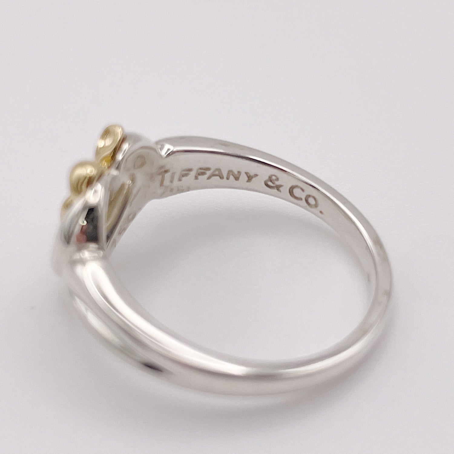 Tiffany&Co. ティファニー 13号 リボン ハート リング 925 750