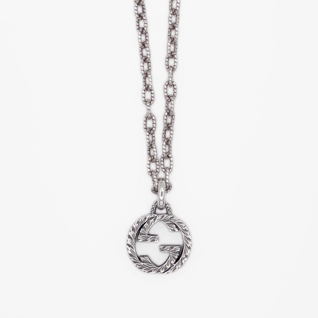 新品仕上済 GUCCI グッチ インターロッキング ペンダント ネックレス