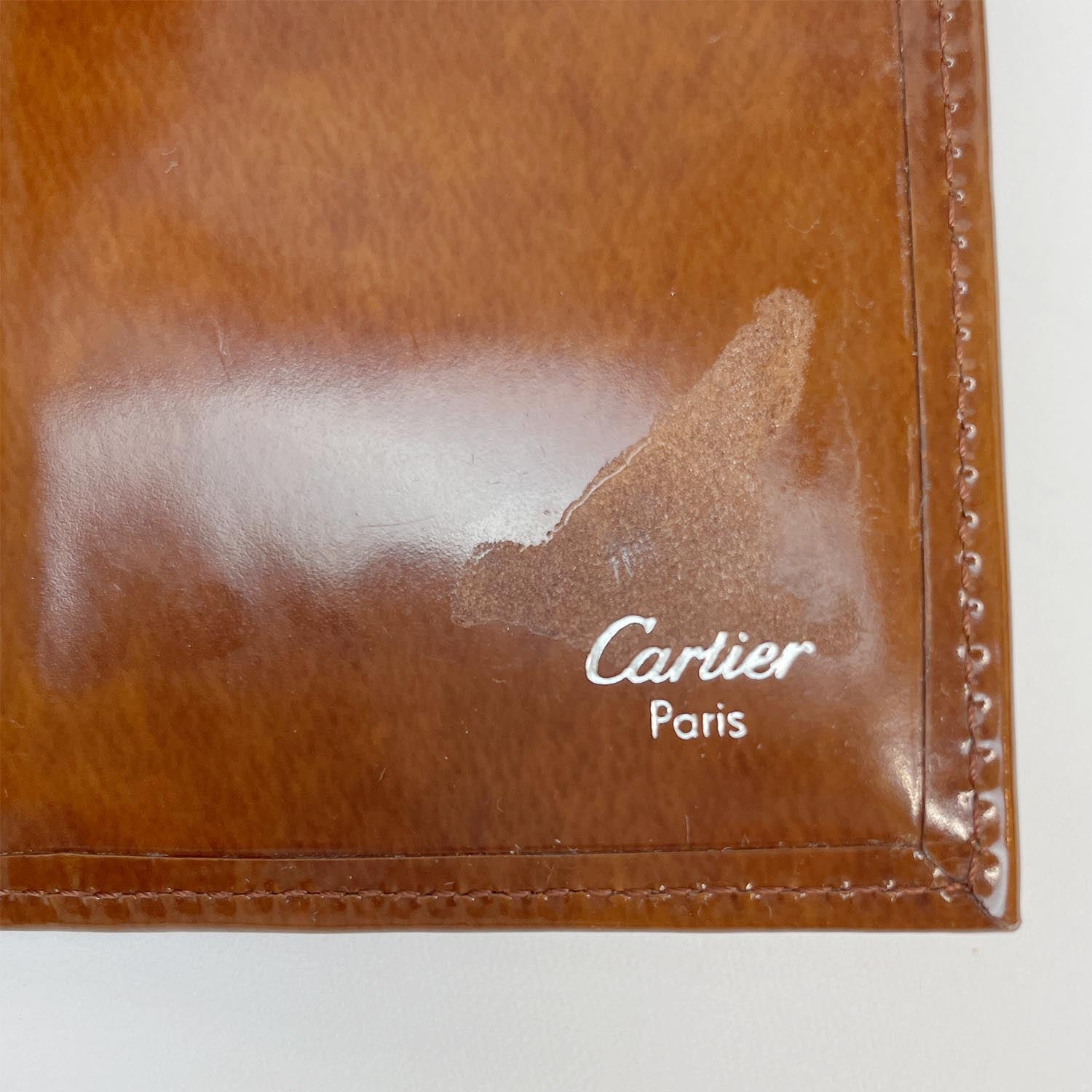 Cartier カルティエ 三つ折り財布 パンテール ブラウン
