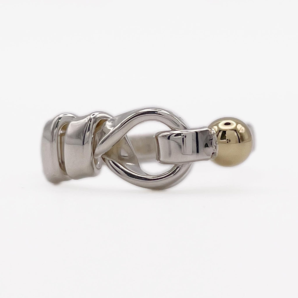新品仕上済 Tiffany&Co. ティファニー 10号 フック＆アイ リング 925 750