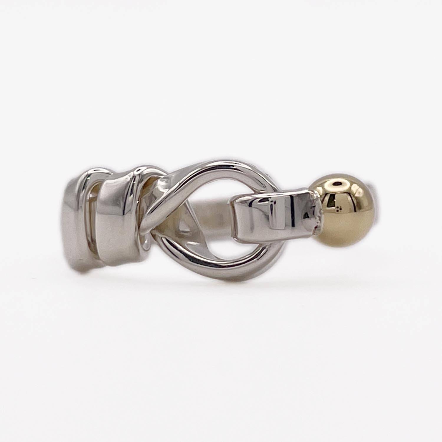 新品仕上済 Tiffany&Co. ティファニー 10号 フック＆アイ リング 925 750