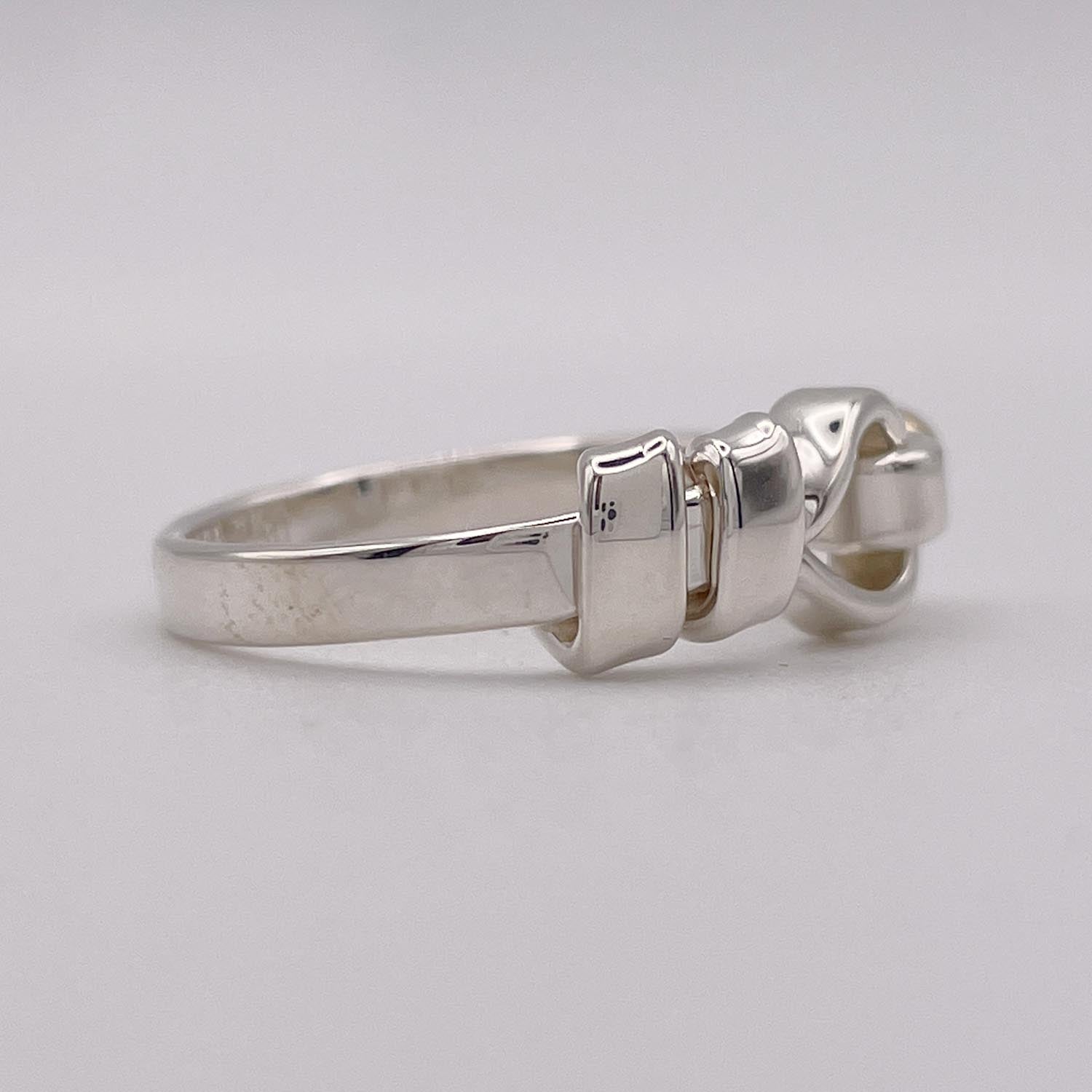 新品仕上済 Tiffany&Co. ティファニー 10号 フック＆アイ リング 925 750