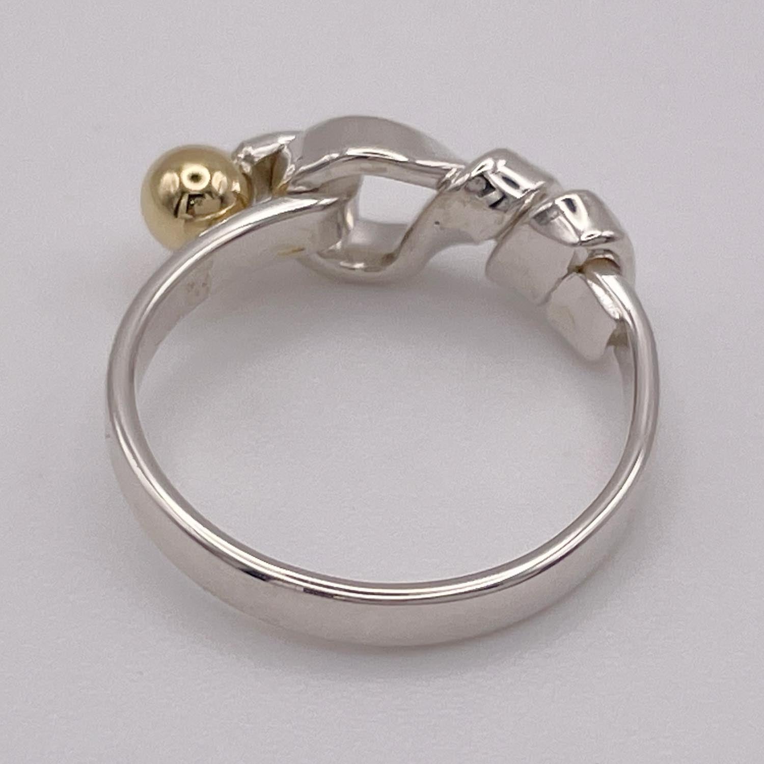 新品仕上済 Tiffany&Co. ティファニー 10号 フック＆アイ リング 925 750