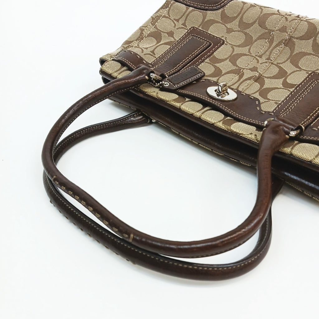 COACH コーチ ハンプトンズキャリーオール ハンドバッグ シグネチャー 11589 横型