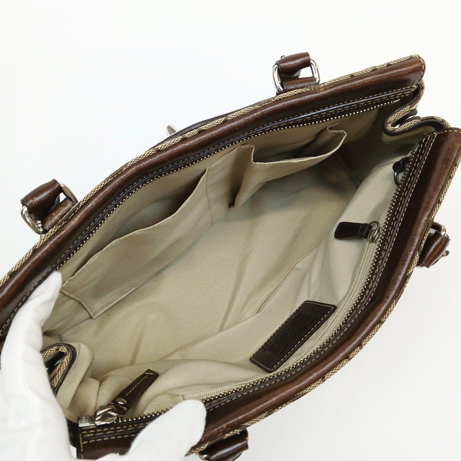 COACH コーチ ハンプトンズキャリーオール ハンドバッグ シグネチャー 11589 横型