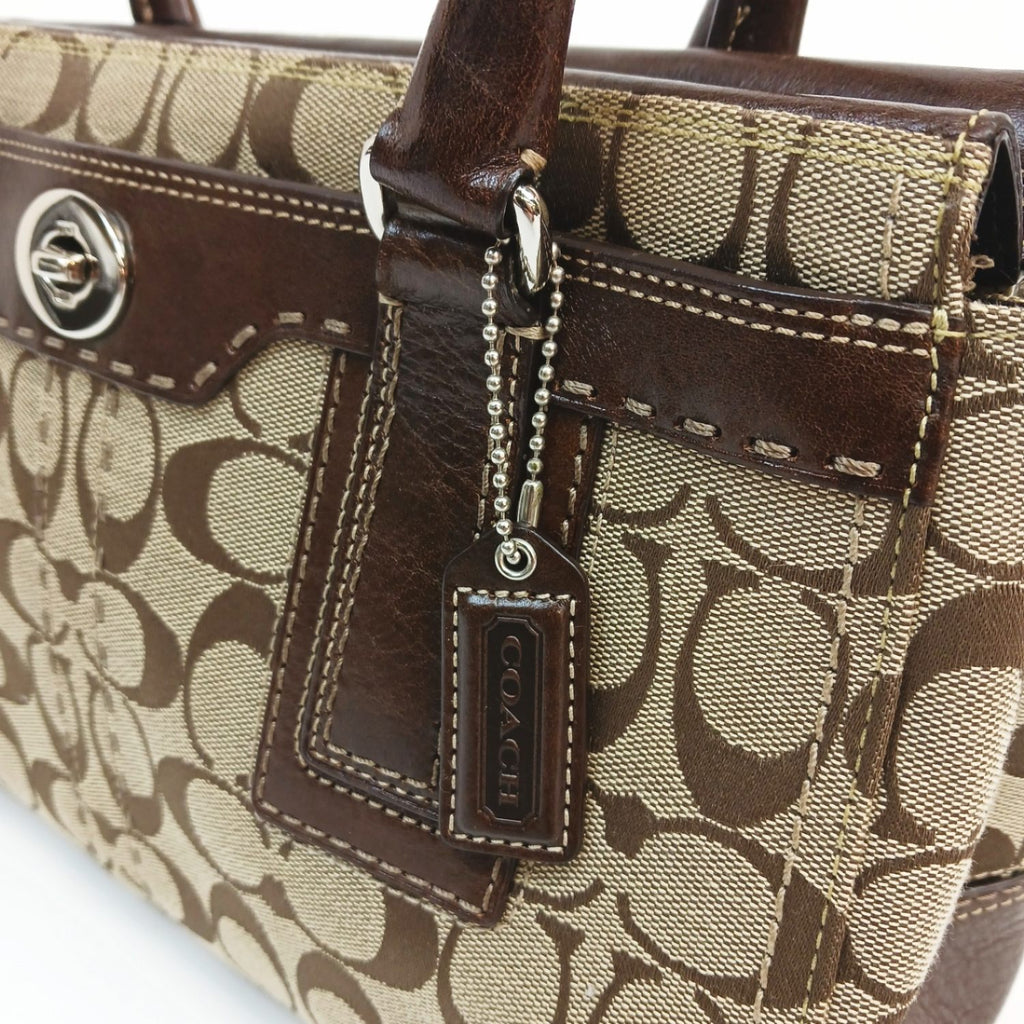 COACH コーチ ハンプトンズキャリーオール ハンドバッグ シグネチャー 11589 横型