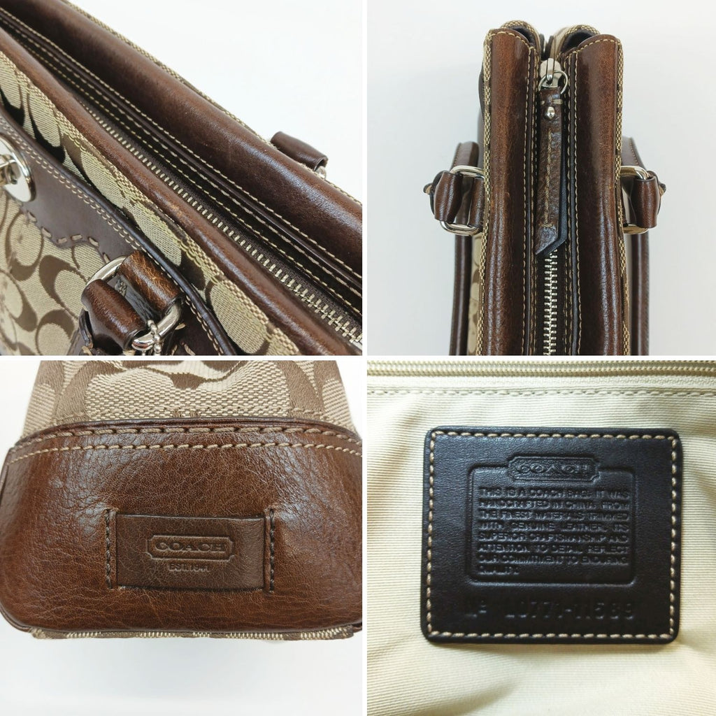 COACH コーチ ハンプトンズキャリーオール ハンドバッグ シグネチャー 11589 横型