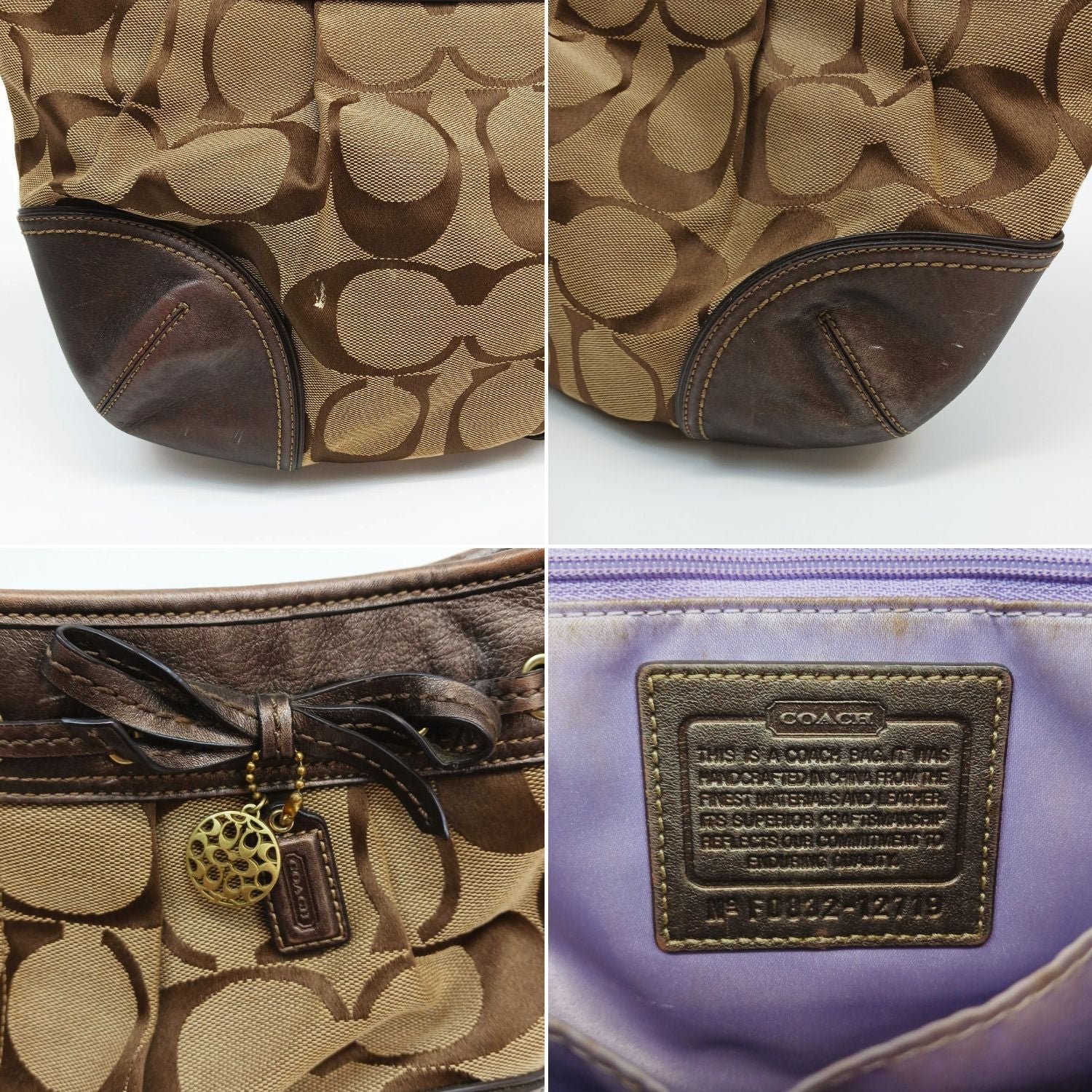 COACH コーチ ショルダーバッグ シグネチャー キャンバス×レザー 12719