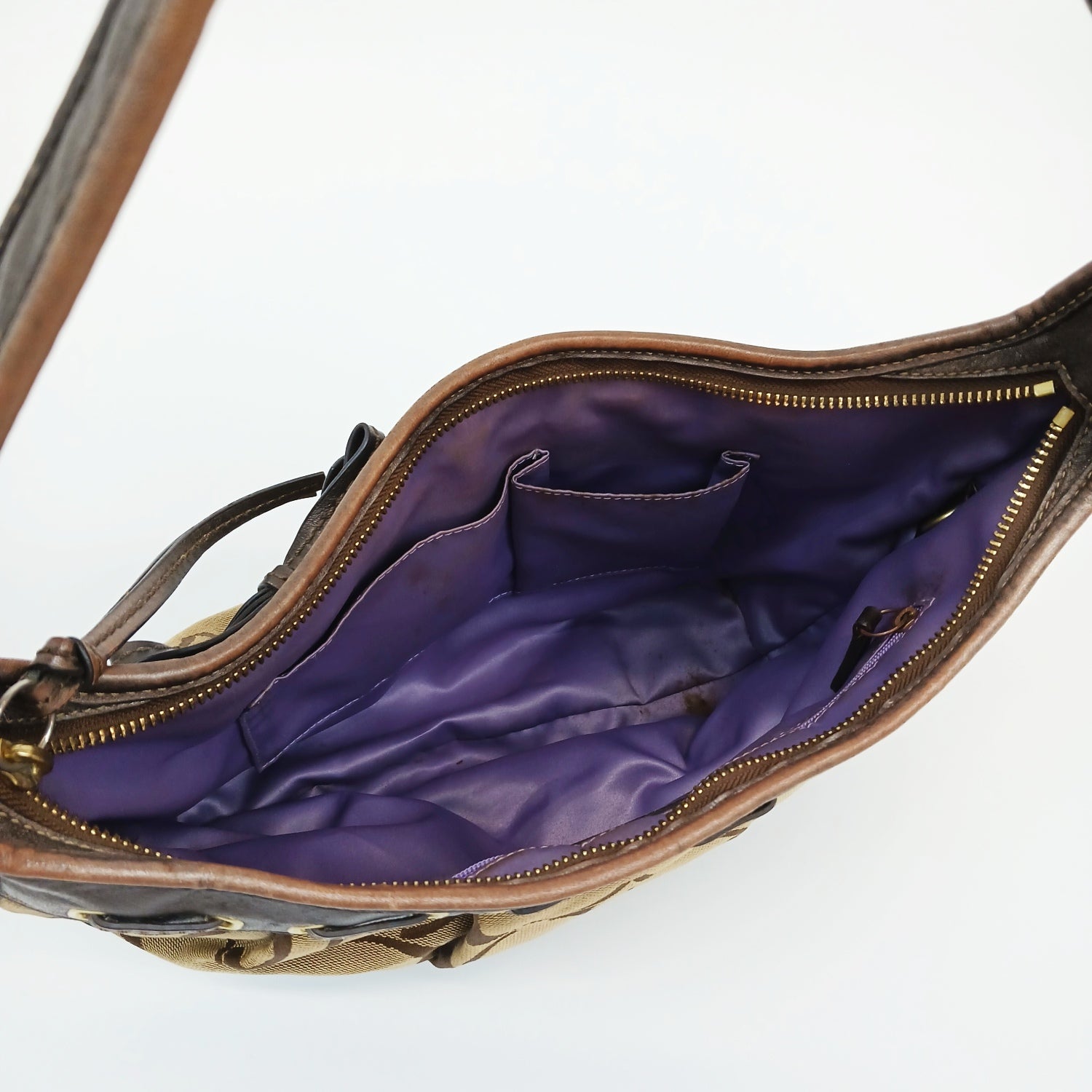 COACH コーチ ショルダーバッグ シグネチャー キャンバス×レザー 12719