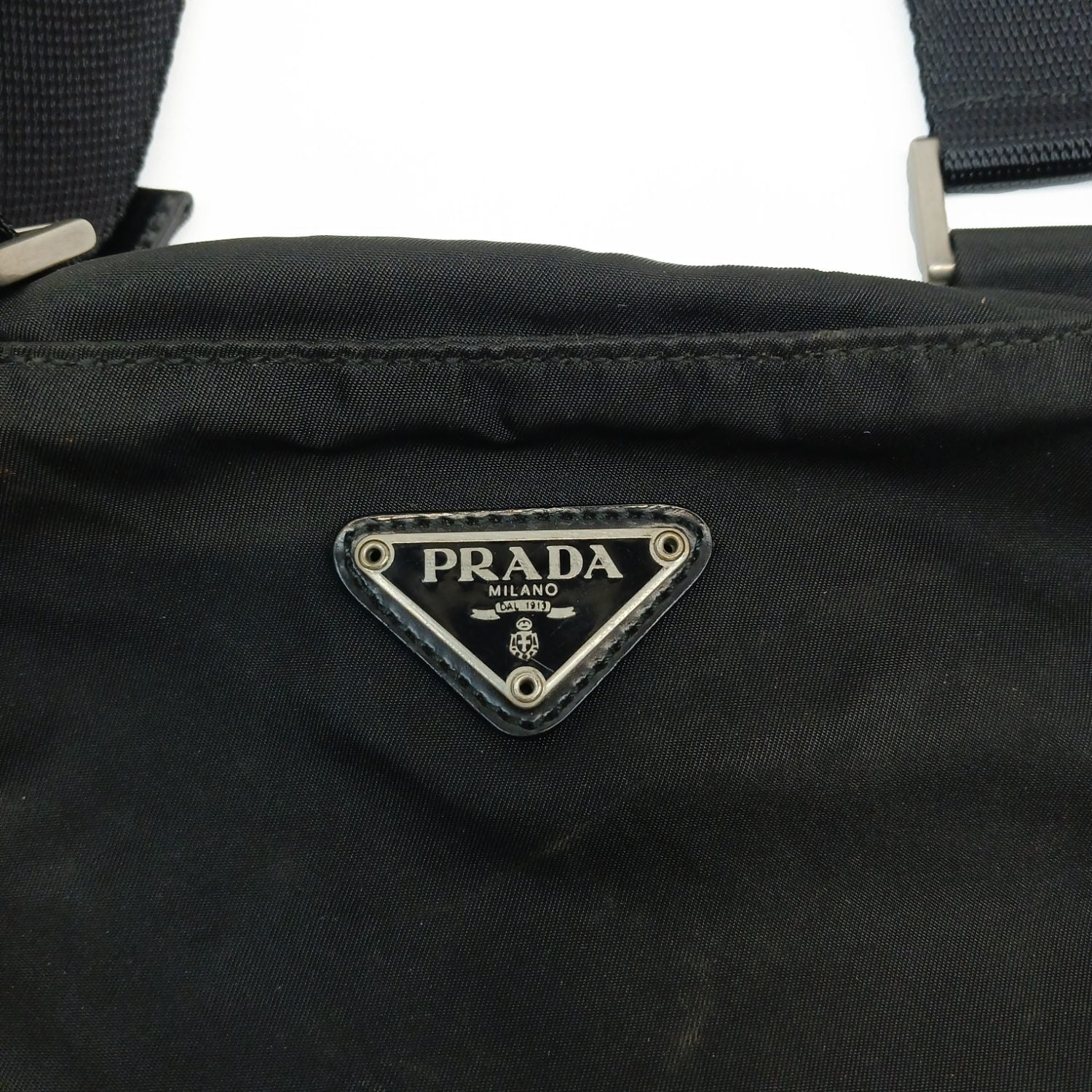 PRADA プラダ 三角プレート ナイロン ショルダーバッグ ブラック