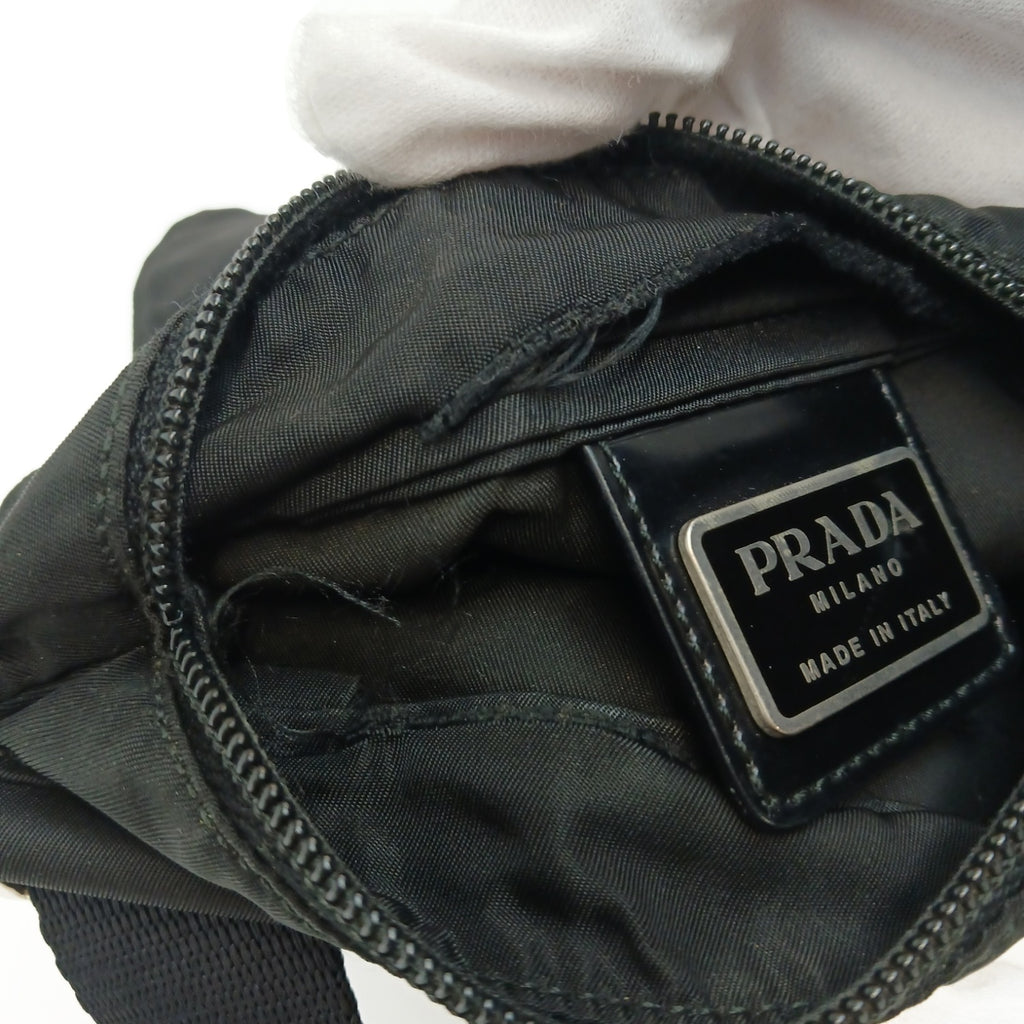 PRADA プラダ 三角プレート ナイロン ショルダーバッグ ブラック
