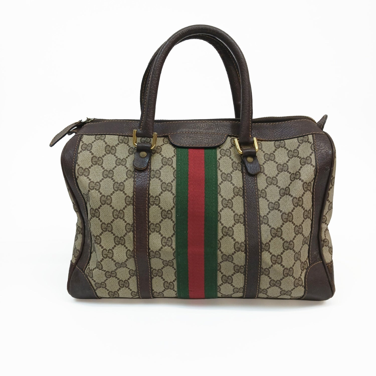 GUCCI グッチ オールド シェリーライン GGスプリーム ミニボストンバッグ