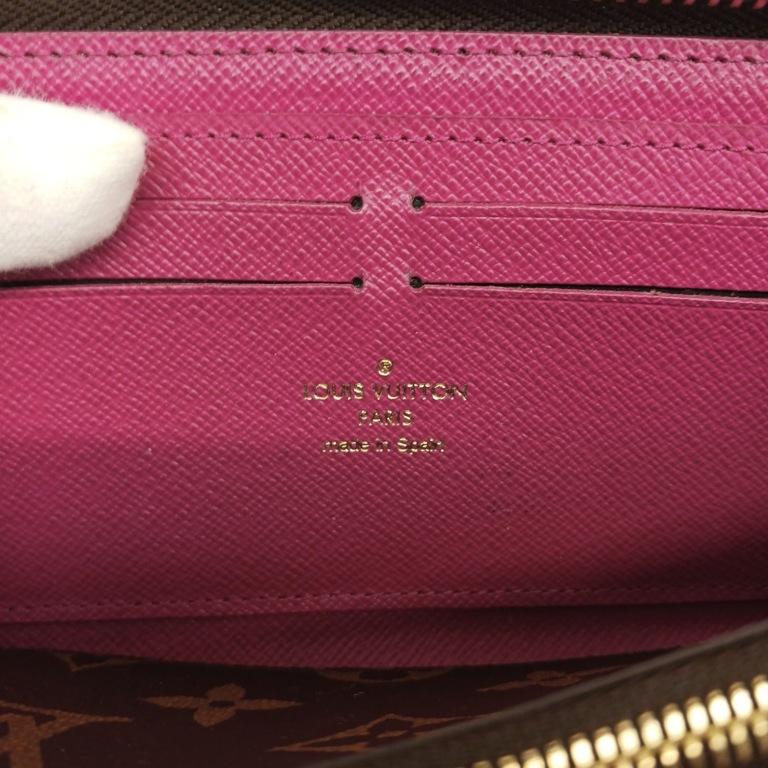 LOUIS VUITTON ルイヴィトン クレマンス フラワーチャーム 長財布 ブラウン