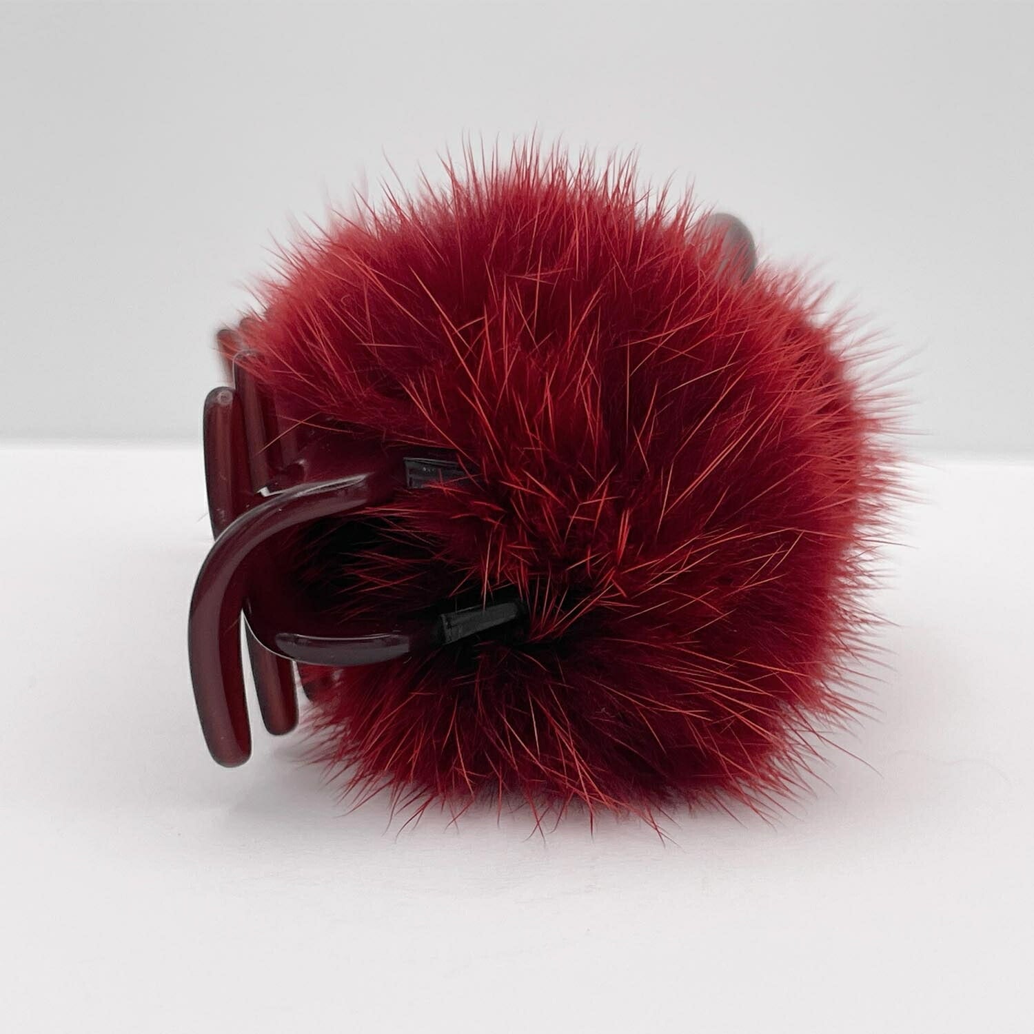 ALEXANDRE DE PARIS アレクサンドル ドゥパリ ヘアクリップ 9cm ファー アクセサリー
