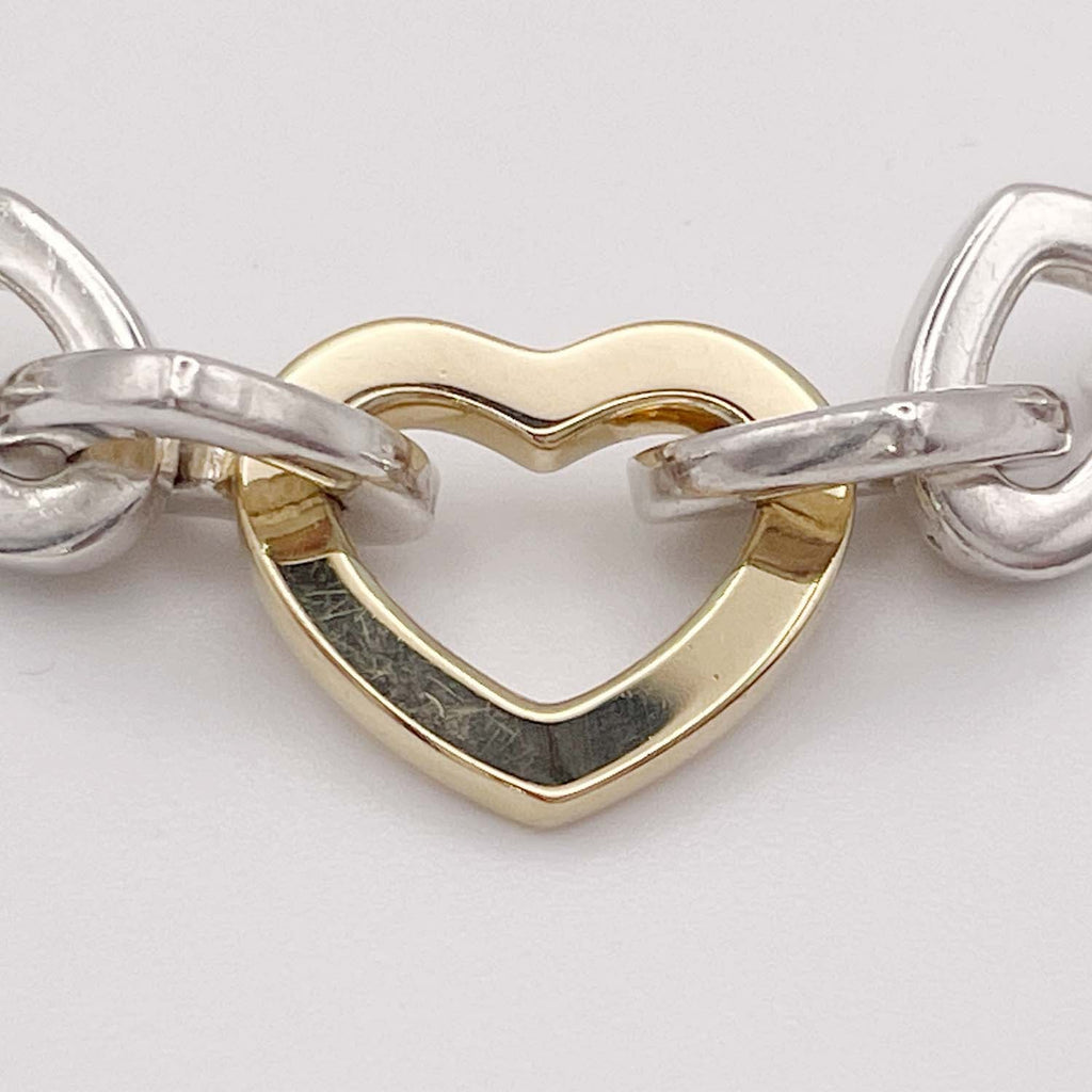 Tiffany&Co. ティファニー  ハートリンク  ゴールド/シルバー35g ブレスレット・バングル