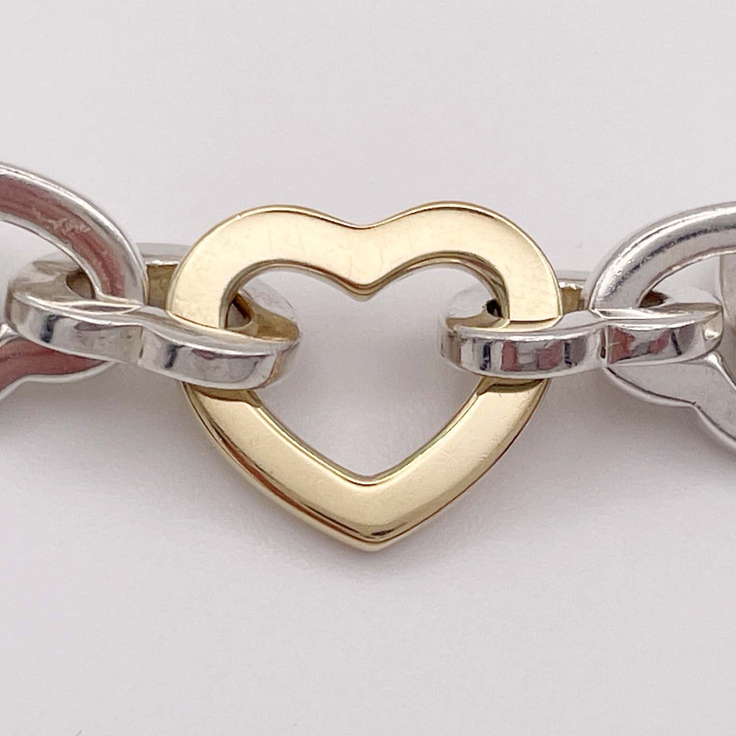Tiffany&Co. ティファニー  ハートリンク  ゴールド/シルバー35g ブレスレット・バングル