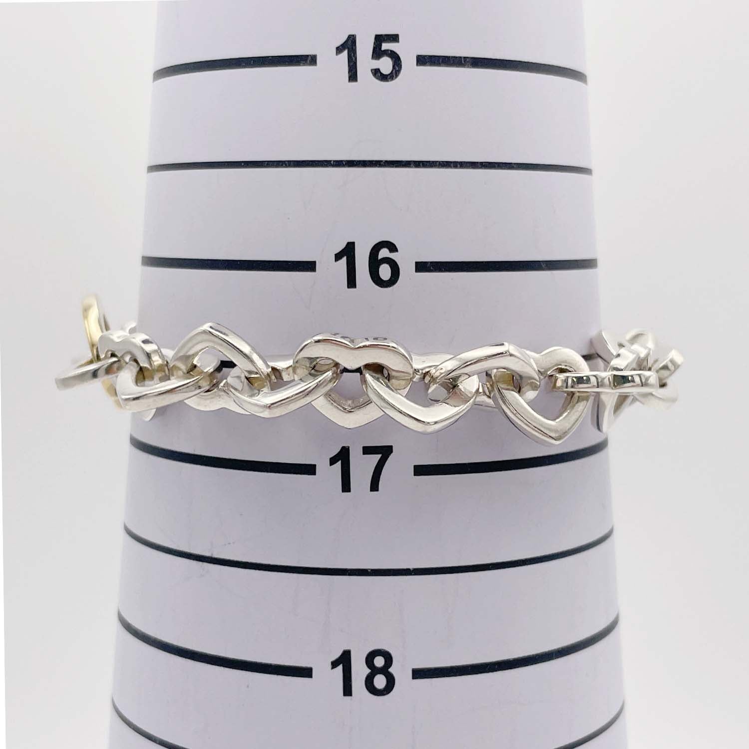 Tiffany&Co. ティファニー  ハートリンク  ゴールド/シルバー35g ブレスレット・バングル