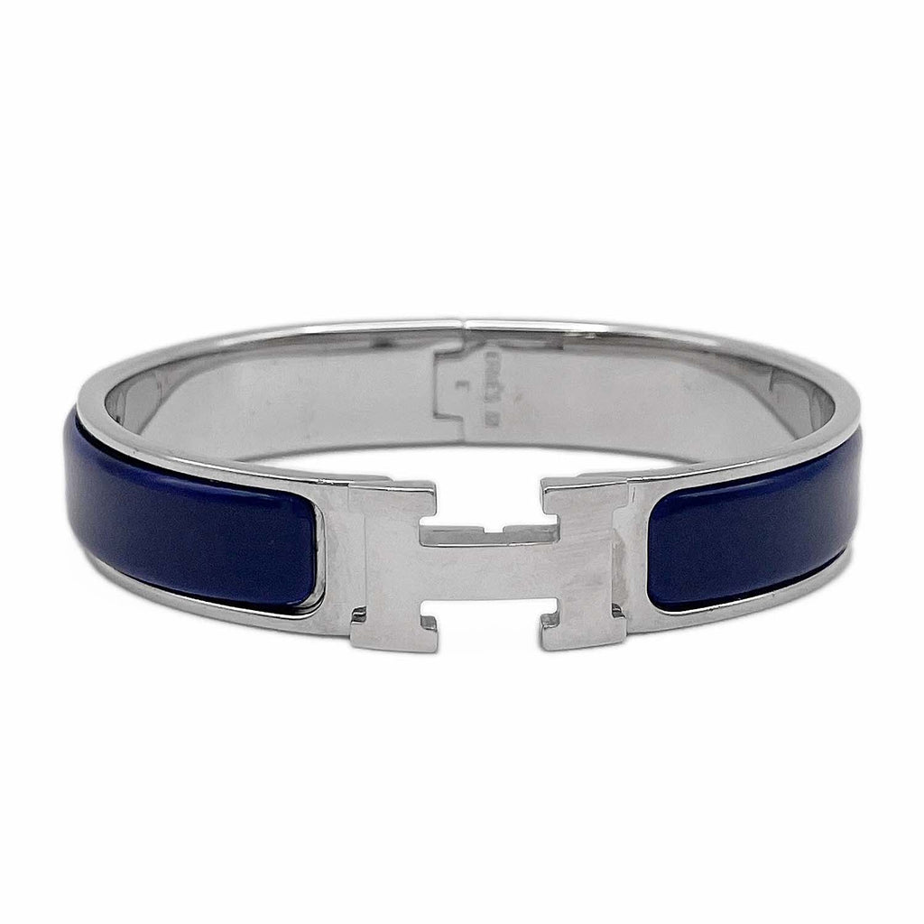 HERMES エルメス Hバングル PM 16cm クリックH ブレスレット ブルー・アビス