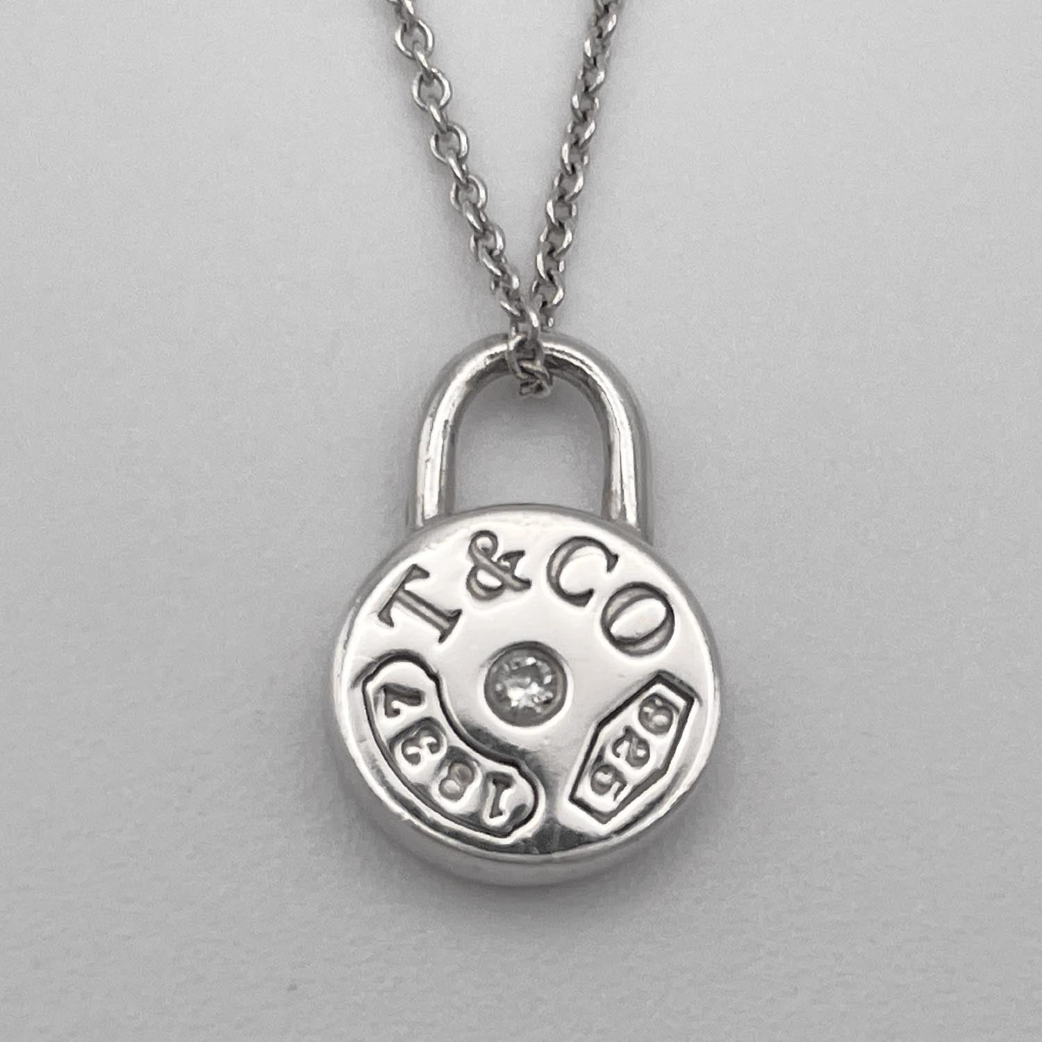 Tiffany&Co. ティファニー ネックレス 1837 ラウンド ミニロック 1Pダイヤ SV925 シルバー