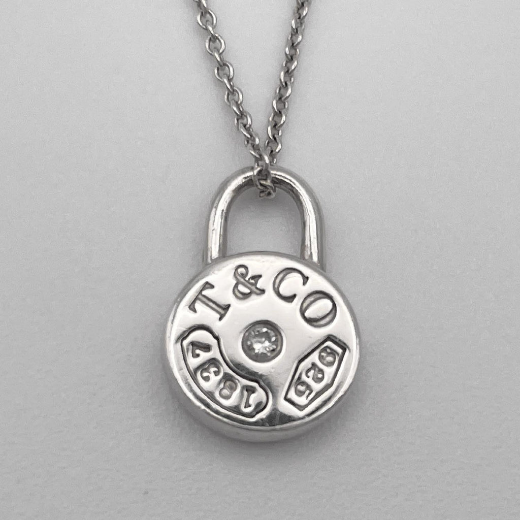 Tiffany&Co. ティファニー ネックレス 1837 ラウンド ミニロック 1Pダイヤ SV925 シルバー