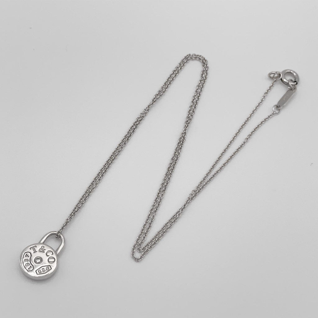 Tiffany&Co. ティファニー ネックレス 1837 ラウンド ミニロック 1Pダイヤ SV925 シルバー