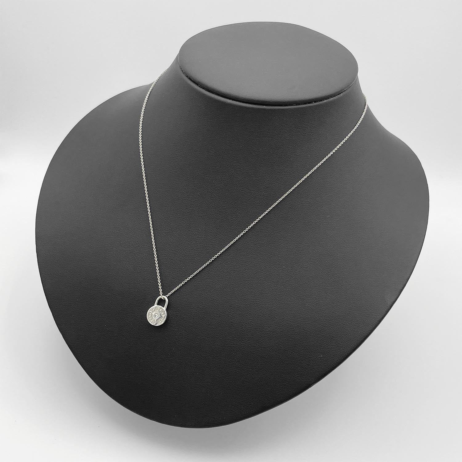 Tiffany&Co. ティファニー ネックレス 1837 ラウンド ミニロック 1Pダイヤ SV925 シルバー