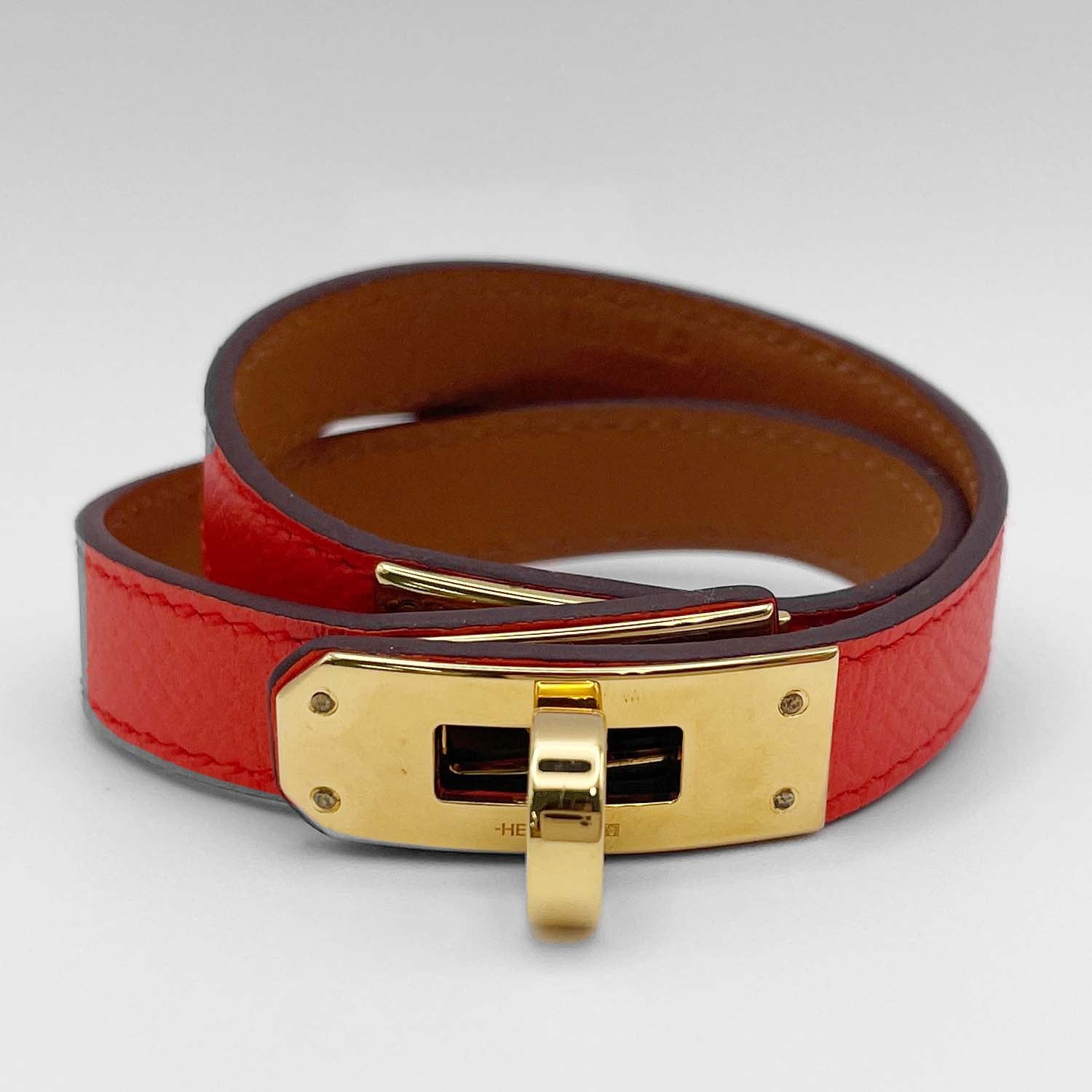 HERMES エルメス ブレスレット 15.5cm ミニ・ケリー ドゥブルトゥール バングル  2015年製