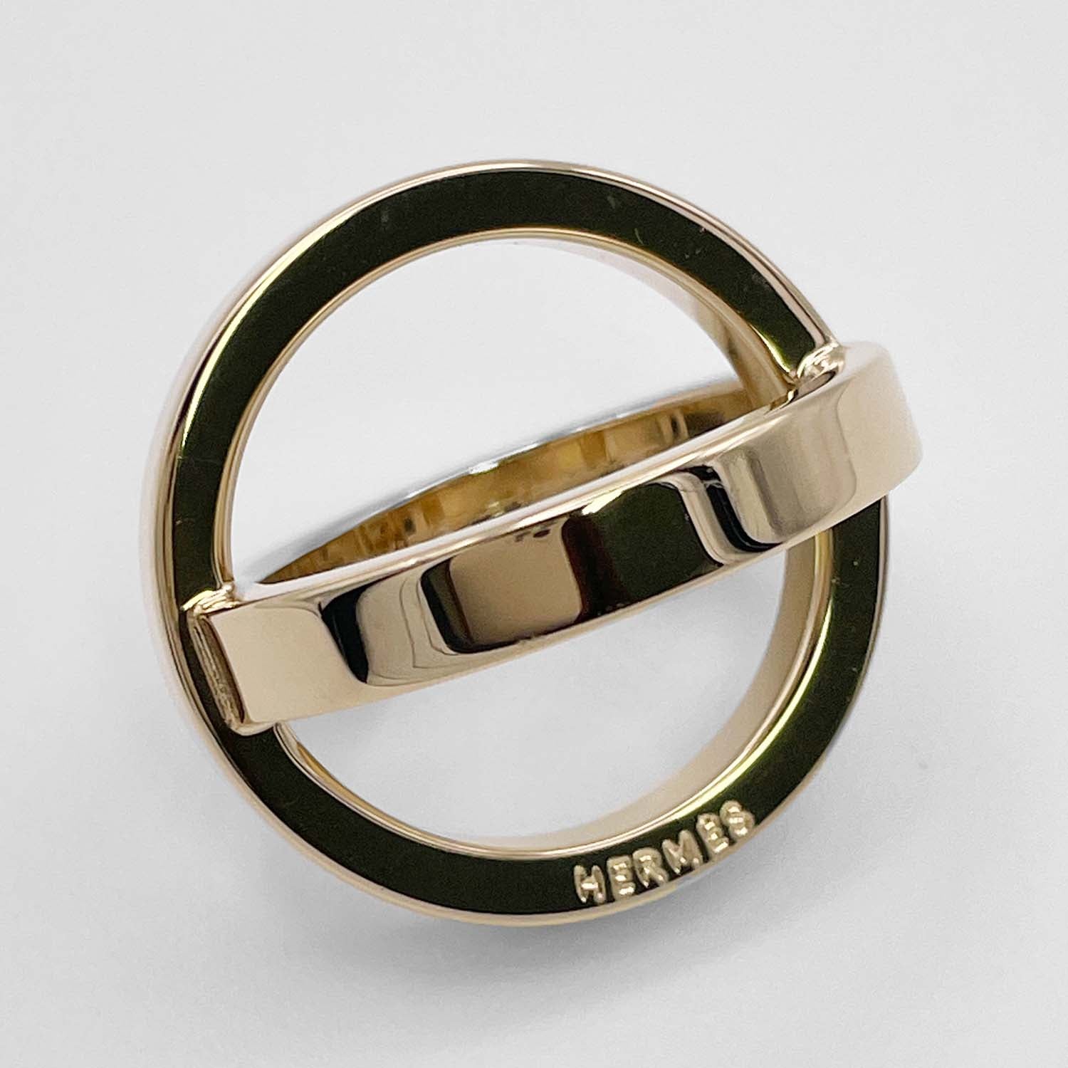 HERMES エルメス スカーフリング コスモス ゴールド