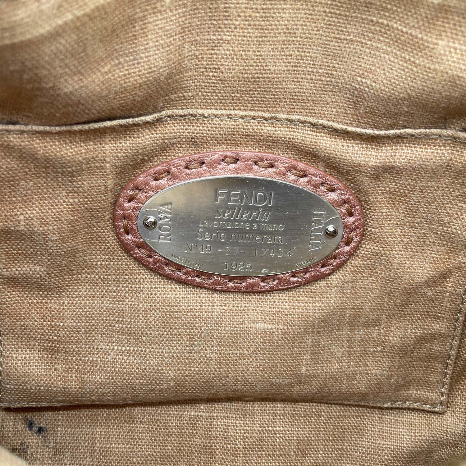 FENDI フェンディ セレリア ショルダーバッグ メタリックピンク クロスボディ ステッチ