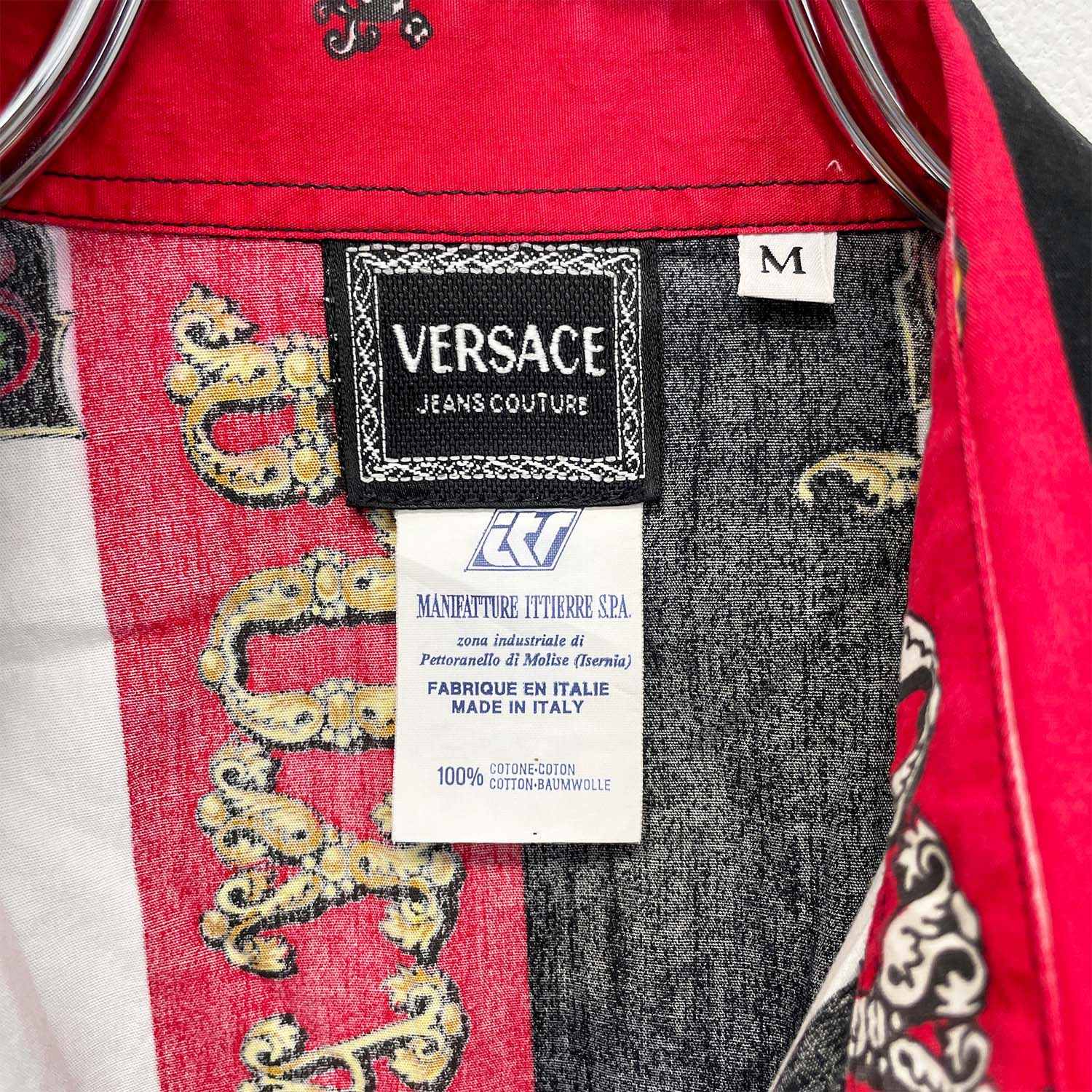VERSACE JEANS ヴェルサーチェ Mサイズ シャツ 長袖 メドゥーサ釦