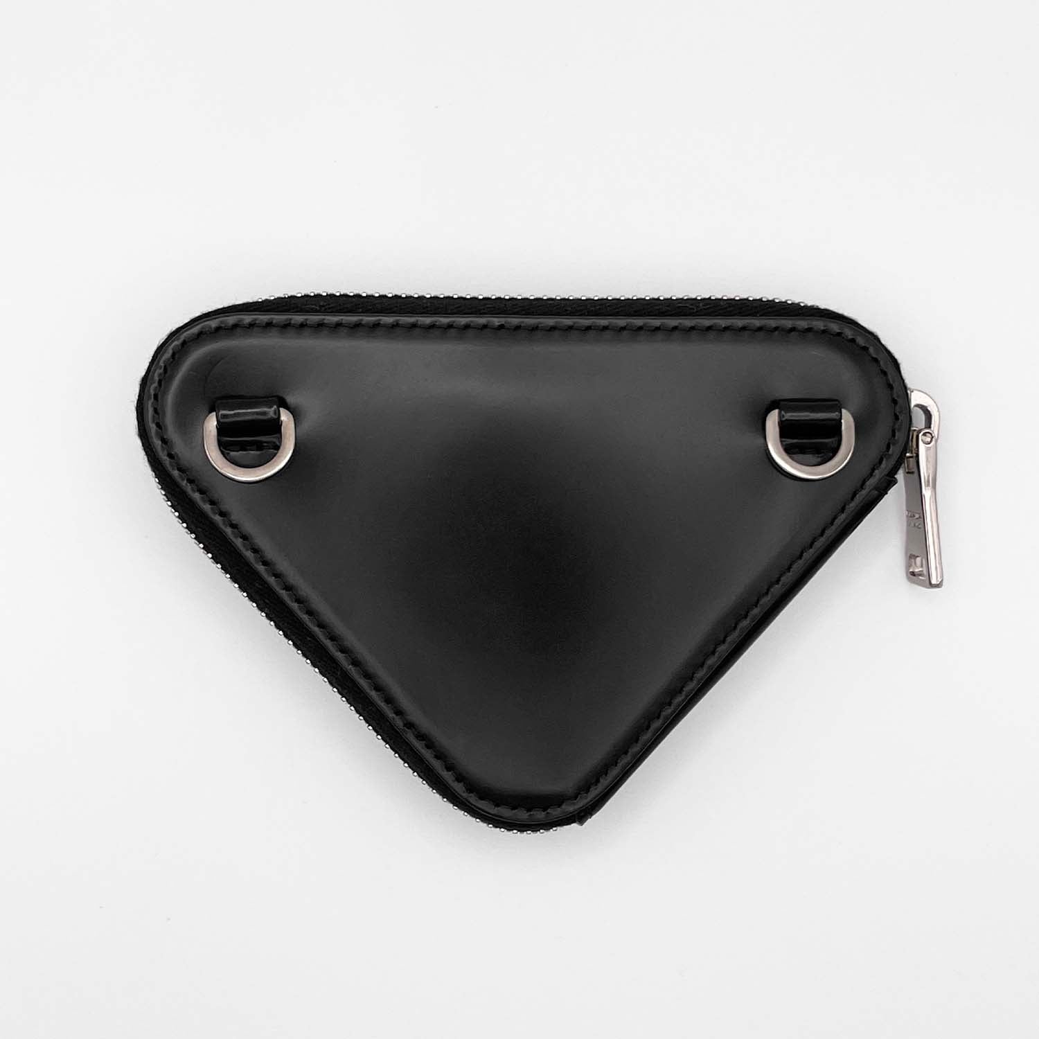 PRADA プラダ コインケース チェーンウォレット 財布 トライアングルロゴ ショルダー ガラスレザー