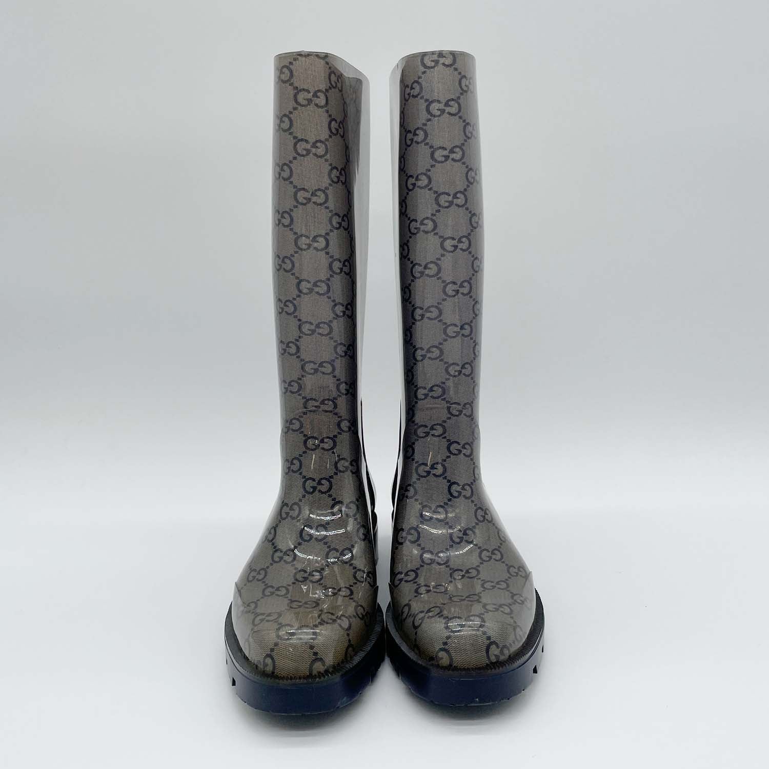 GUCCI グッチ レインブーツ 35(JP22cm程度) ロング丈 GG柄