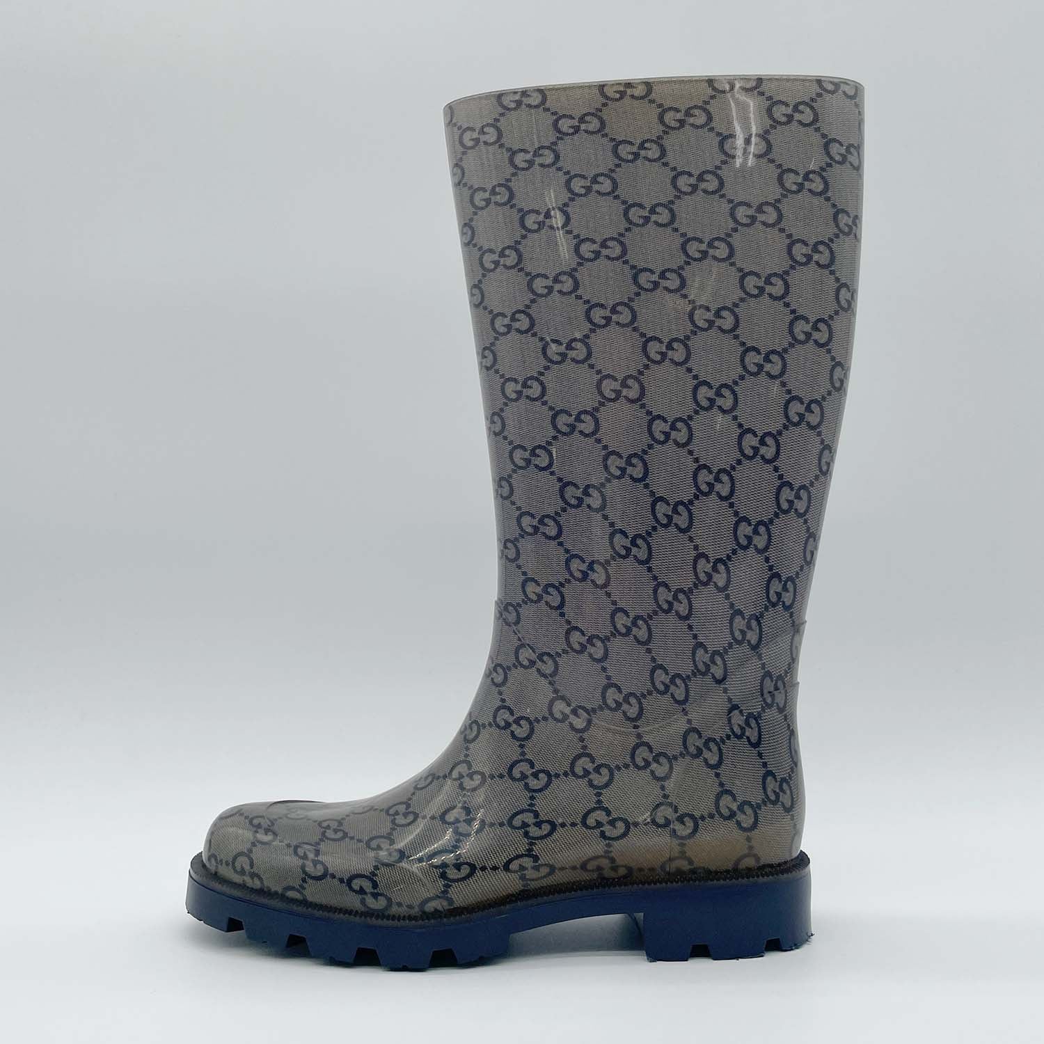 GUCCI グッチ レインブーツ 35(JP22cm程度) ロング丈 GG柄