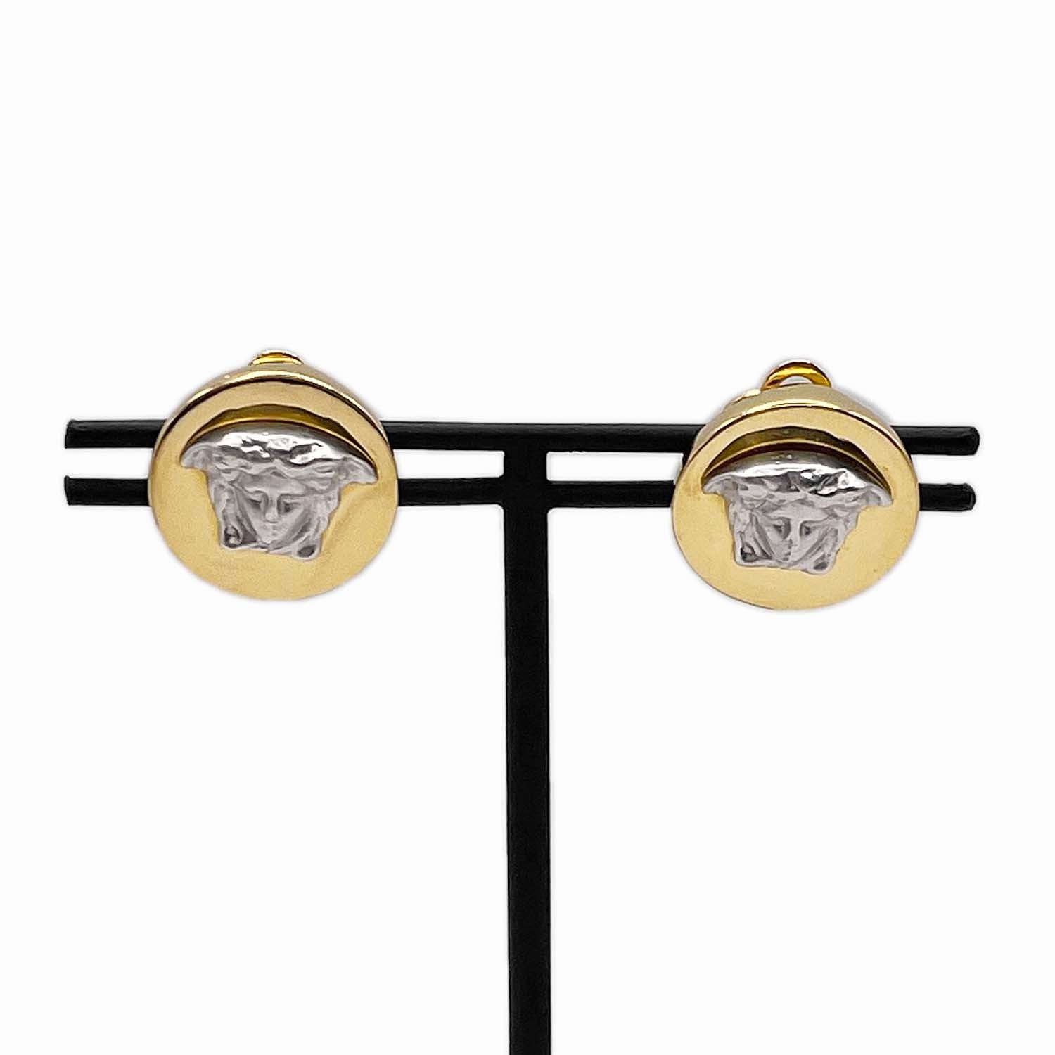 VERSACE ヴェルサーチェ イヤリング メドゥーサ コンビ ラウンド