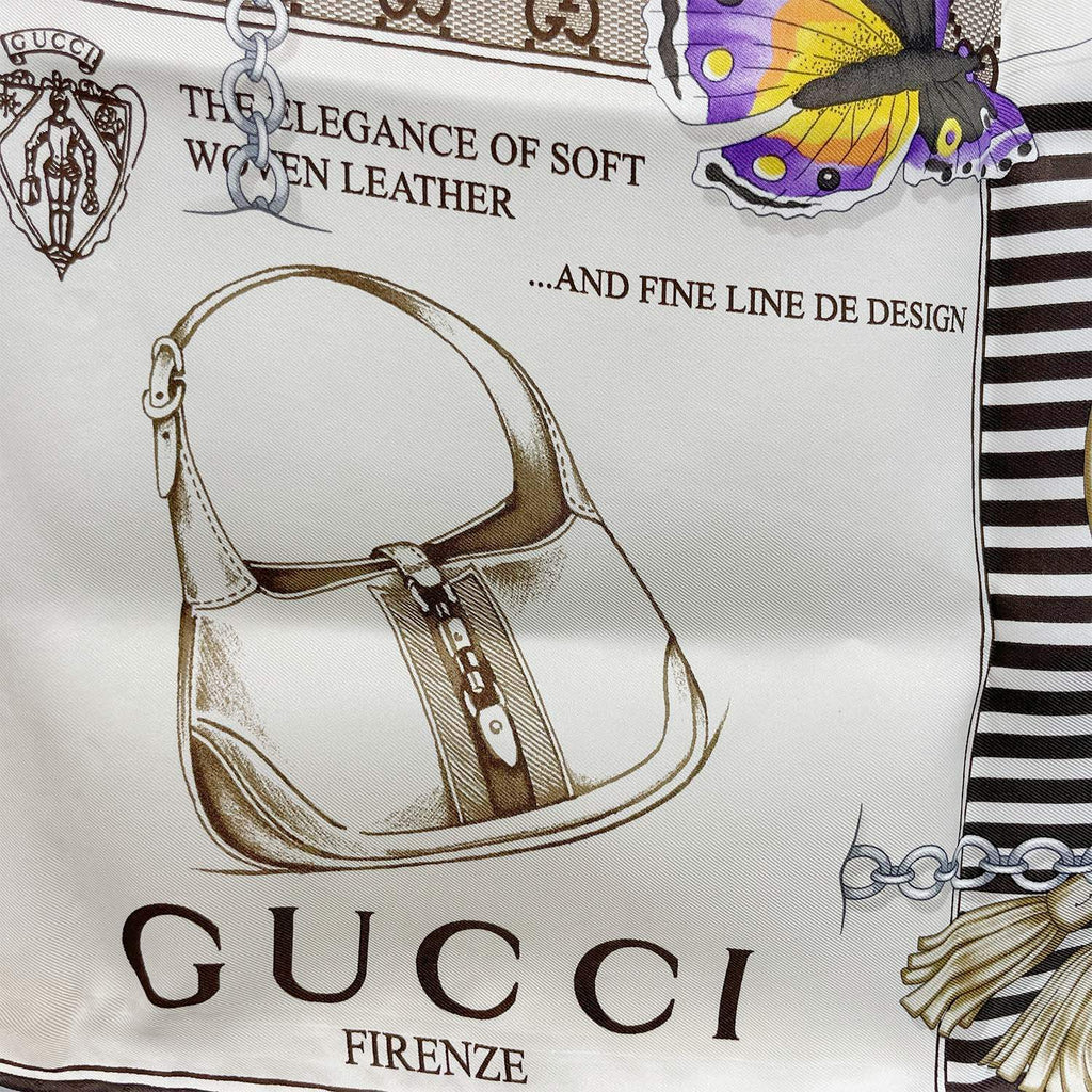 GUCCI グッチ スカーフ 87cm×88cm GGフローラル 花柄 シルク