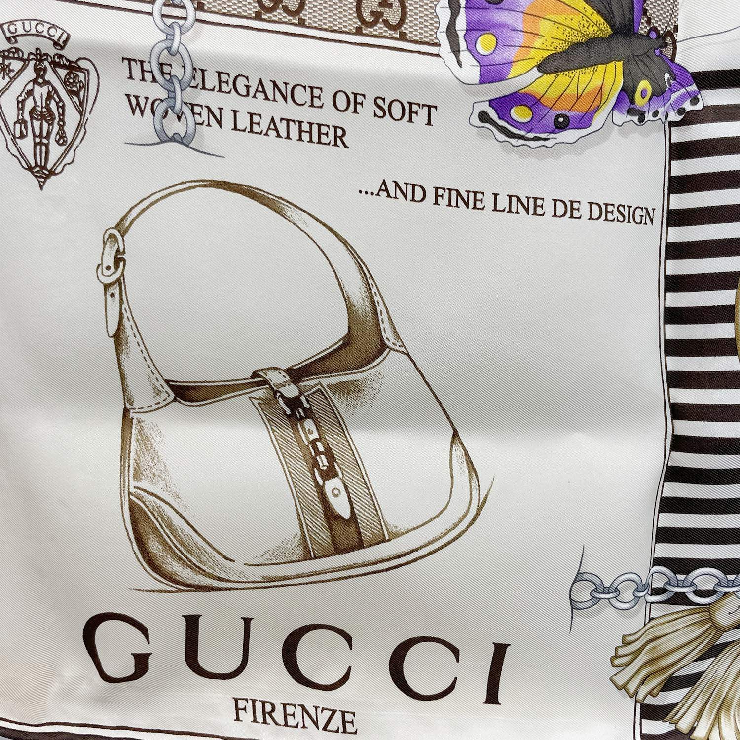 GUCCI グッチ スカーフ 87cm×88cm GGフローラル 花柄 シルク