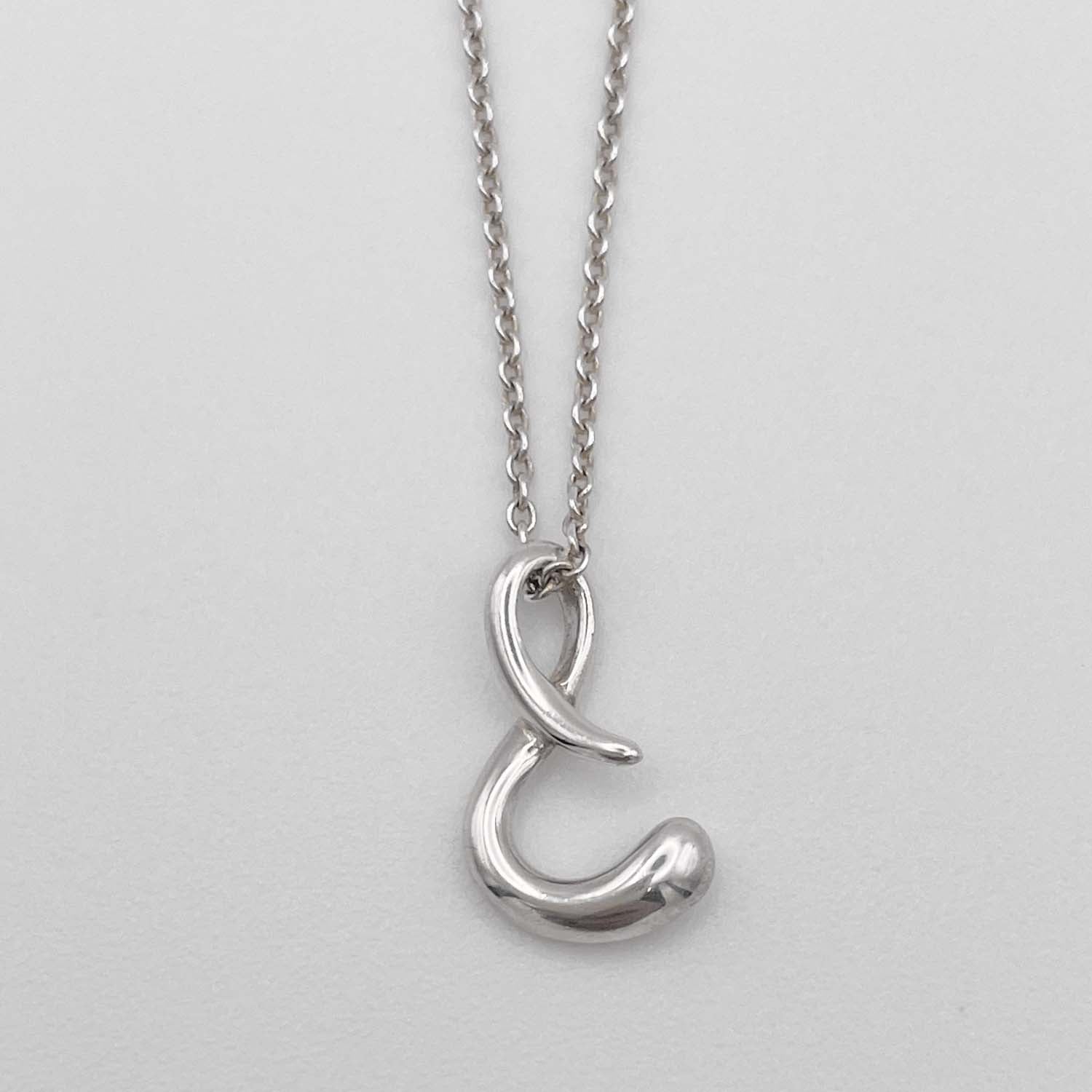 美品 Tiffany&Co. ティファニー エルサペレッティ レターS ネックレス SV925 ペンダント