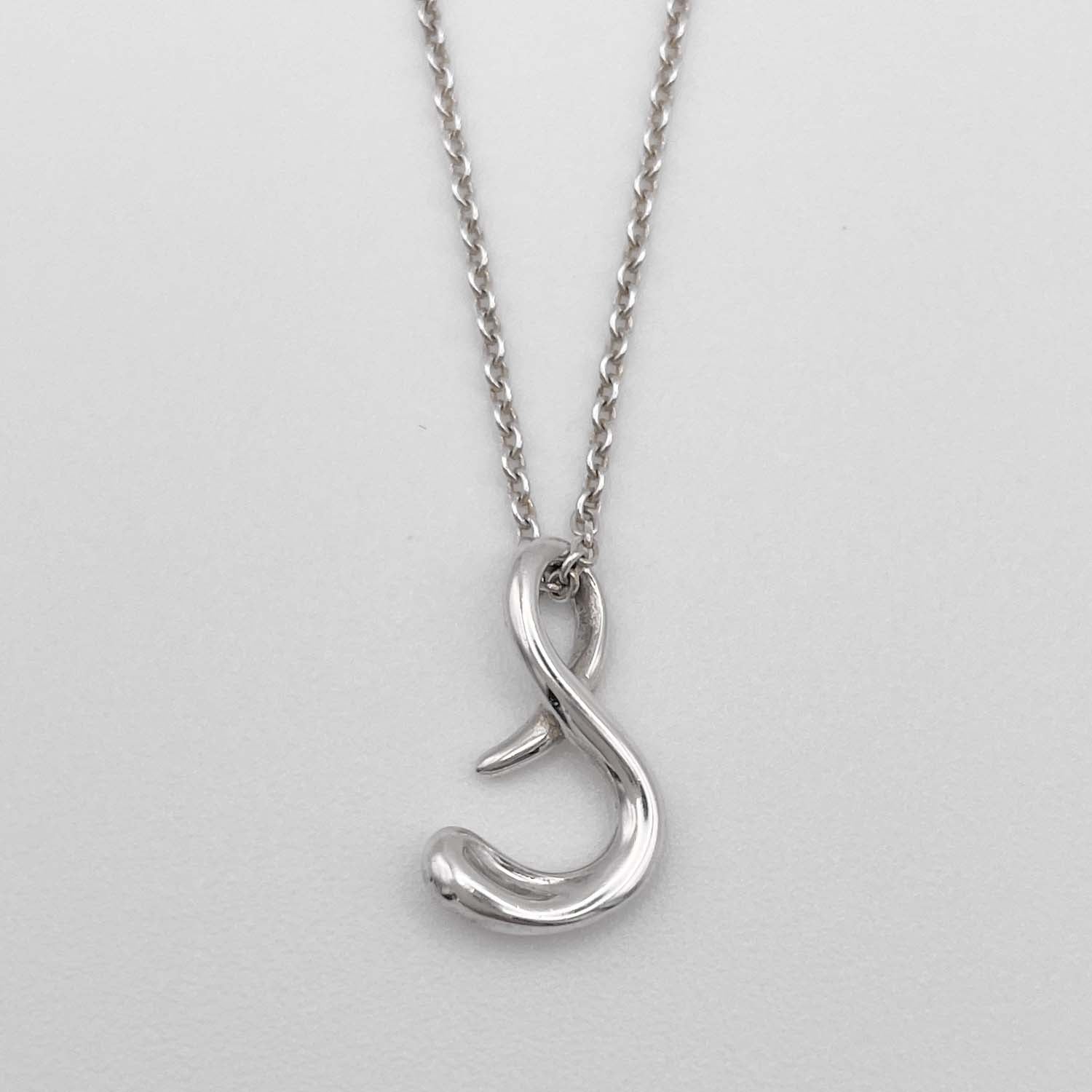 美品 Tiffany&Co. ティファニー エルサペレッティ レターS ネックレス SV925 ペンダント