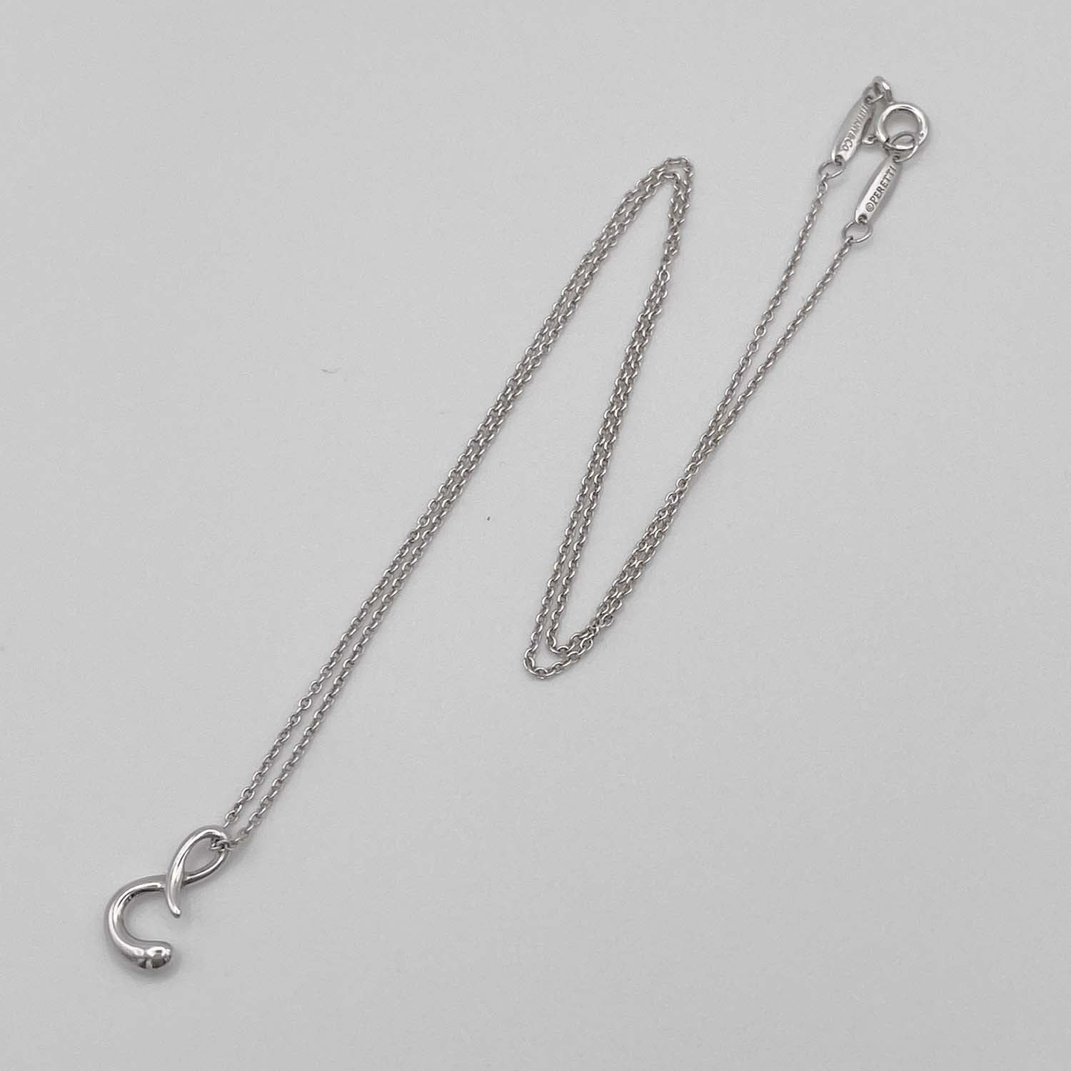 美品 Tiffany&Co. ティファニー エルサペレッティ レターS ネックレス SV925 ペンダント