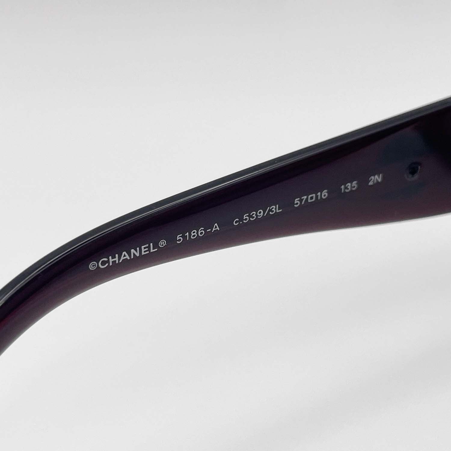 CHANEL シャネル サングラス 5186-A カメリア ココマーク ボルドー