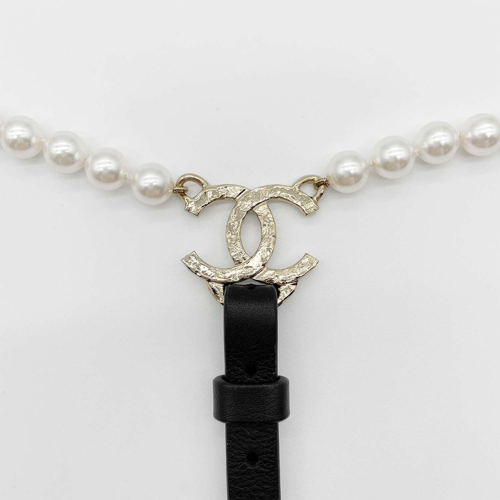 CHANEL シャネル サスペンダー ココマーク パール Sサイズ 21年製 ベルト
