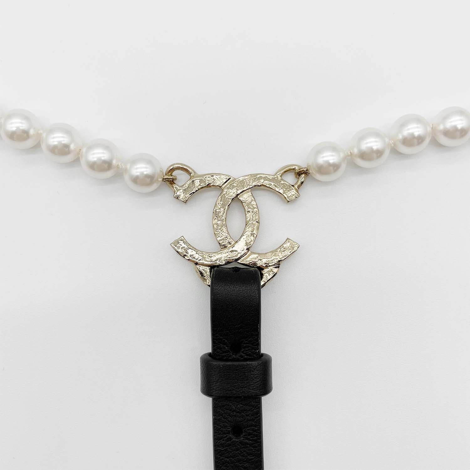 CHANEL シャネル サスペンダー ココマーク パール Sサイズ 21年製 ベルト
