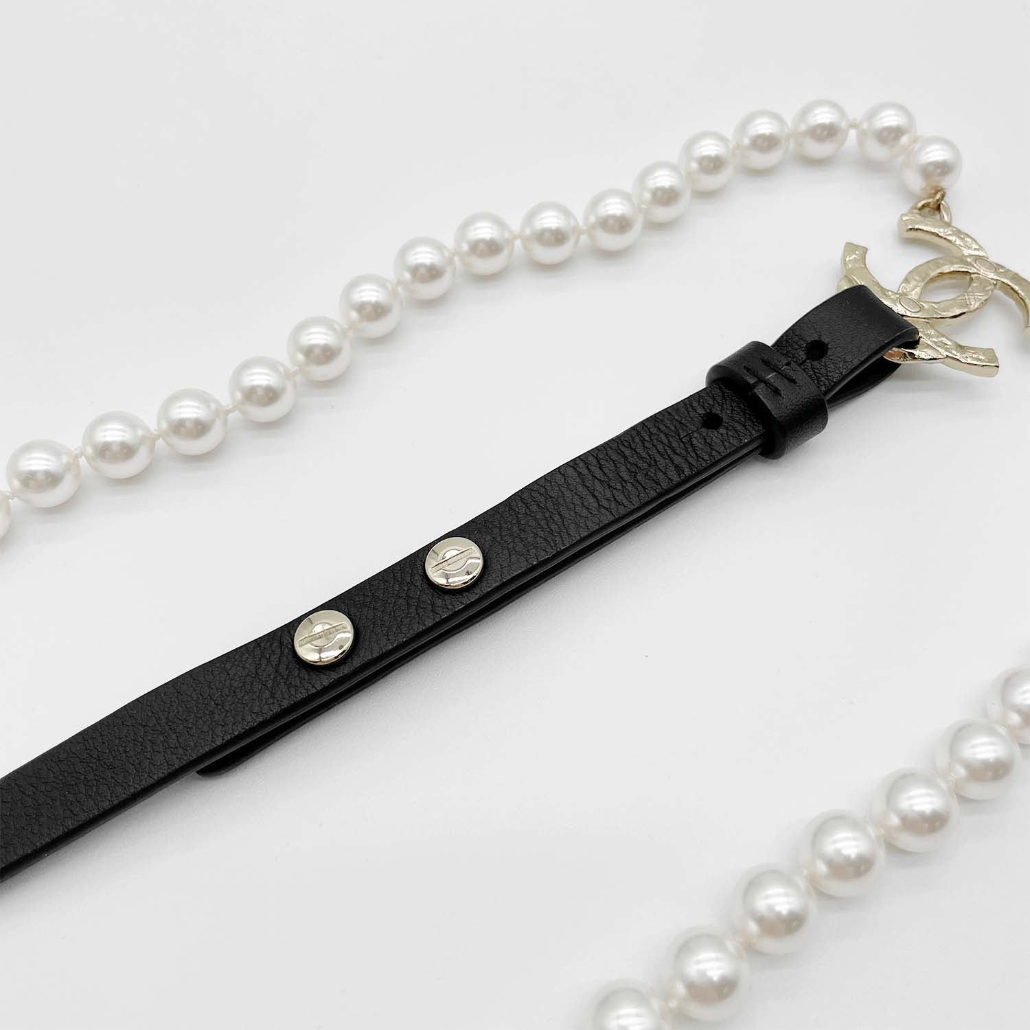 CHANEL シャネル サスペンダー ココマーク パール Sサイズ 21年製 ベルト