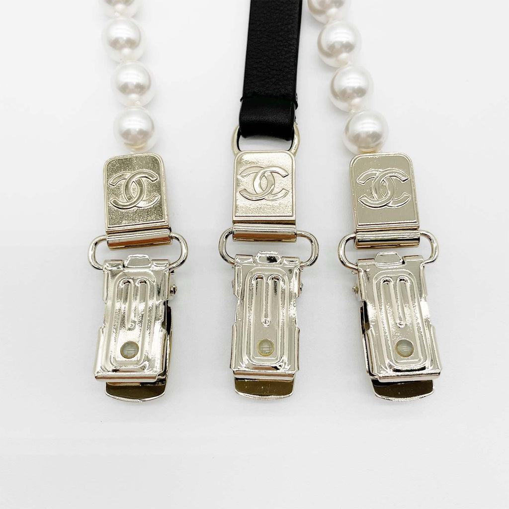 CHANEL シャネル サスペンダー ココマーク パール Sサイズ 21年製 ベルト